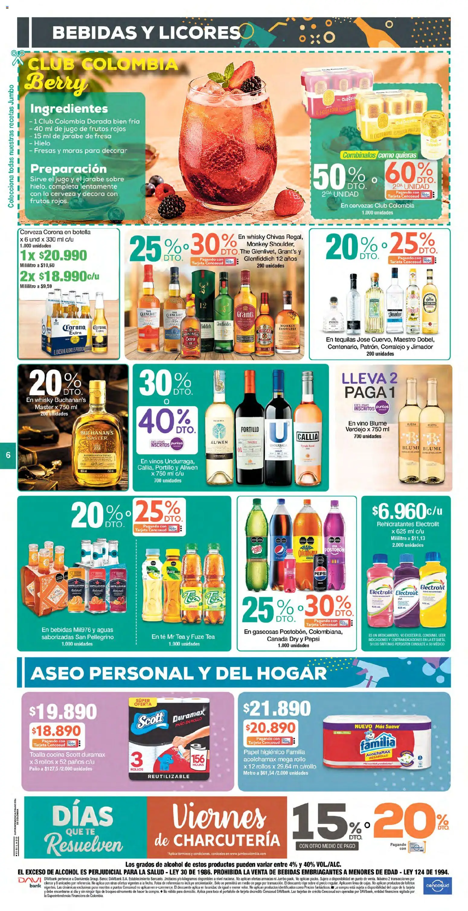 Jumbo revista - valida desde el 28/08/2026 | Página: 6 | Productos: Ingredientes, Whisky, Vino, Alcohol