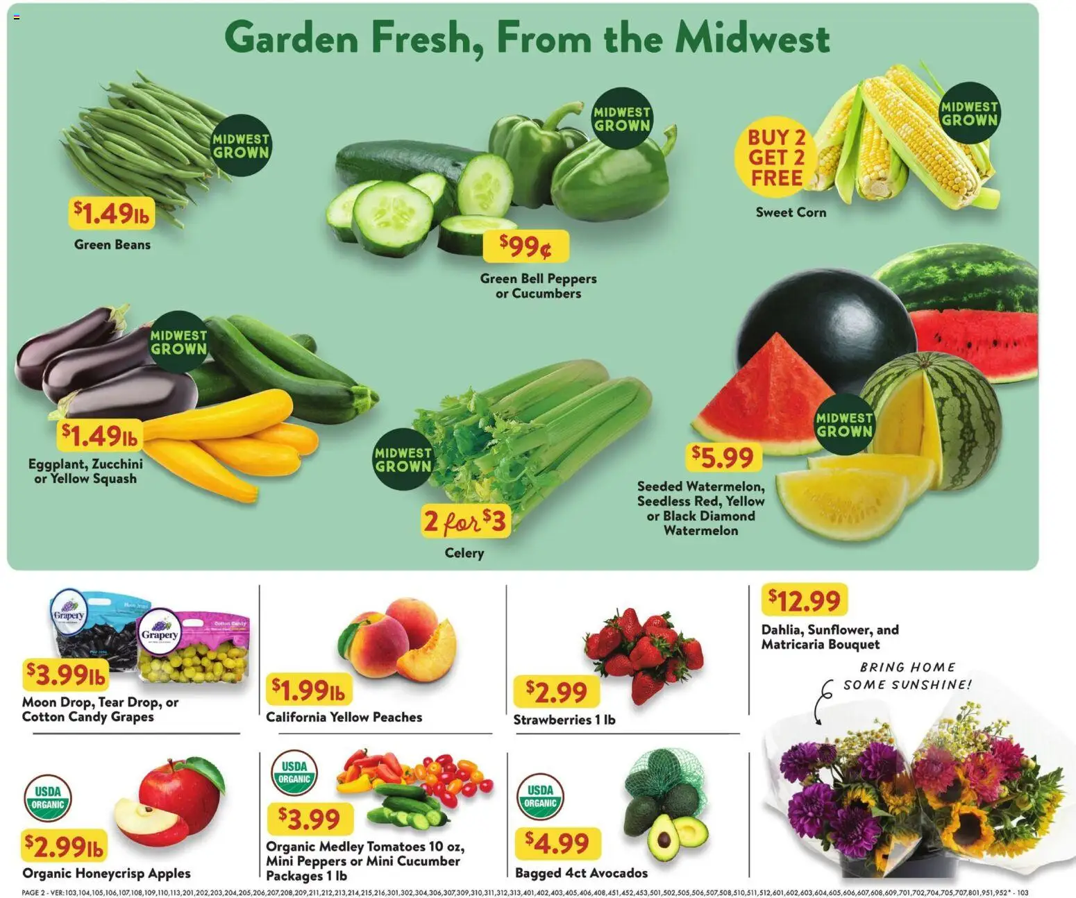 Fresh Thyme Weekly Ad - valid from 08/12/2026 | Page: 4 | Products: Corn, Peppers, Candy, Tomatoes