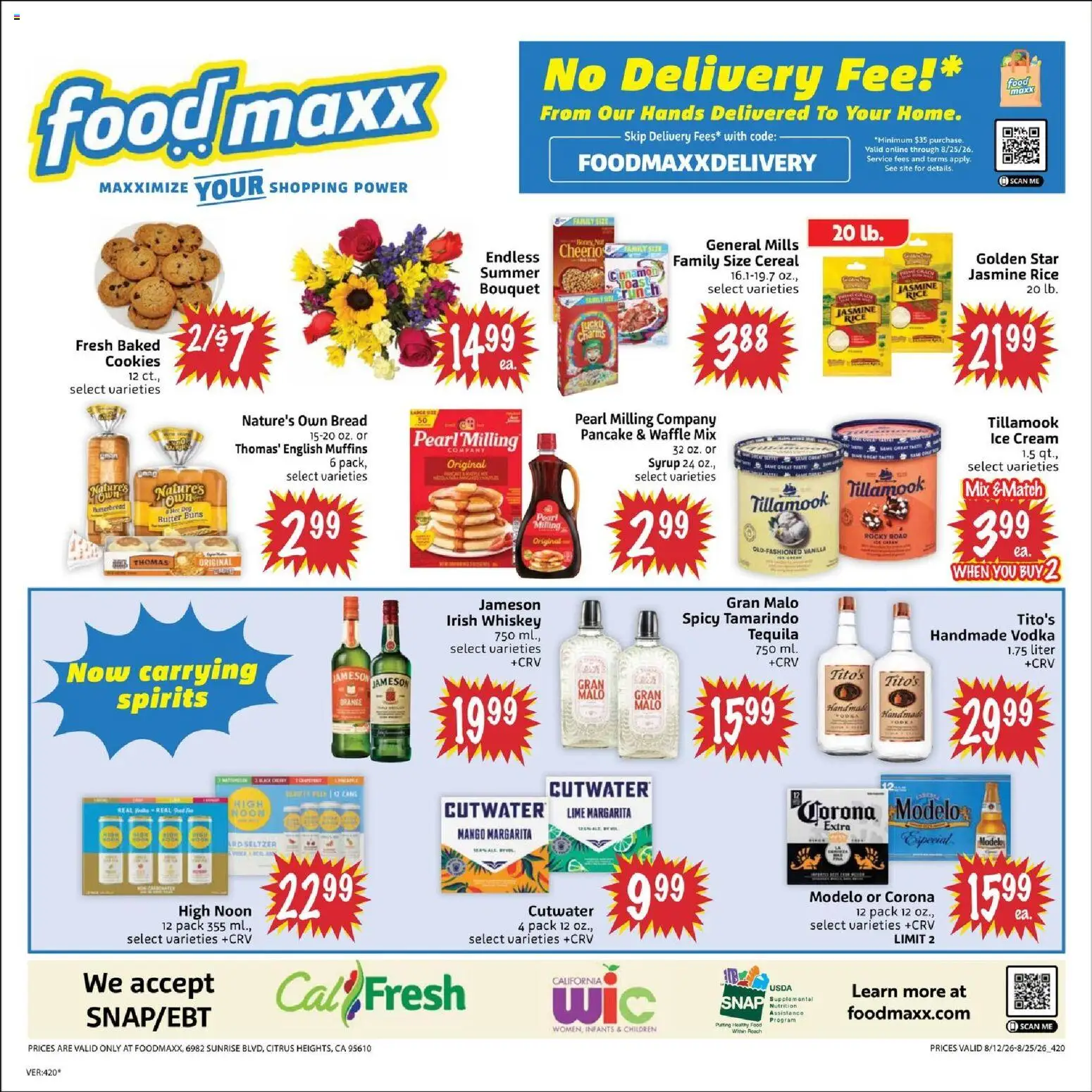 FoodMaxx Weekly Ad - valid from 08/12/2026 | Page: 2 | Products: Butter, Tequila, Lime, Cereal