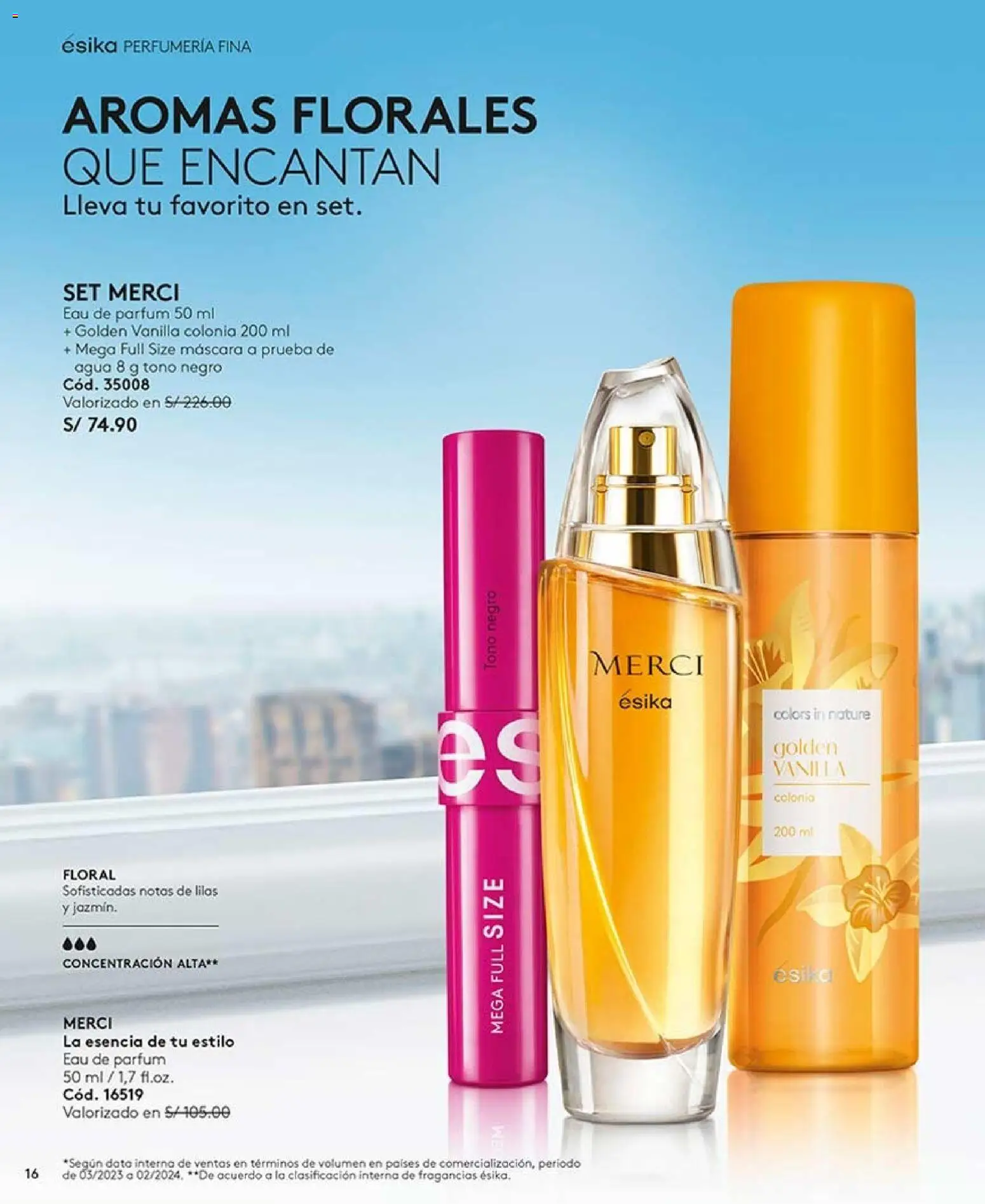 Catálogo Ésika válido desde 11/07/2026 | Página: 16 | Productos: Máscara, Agua