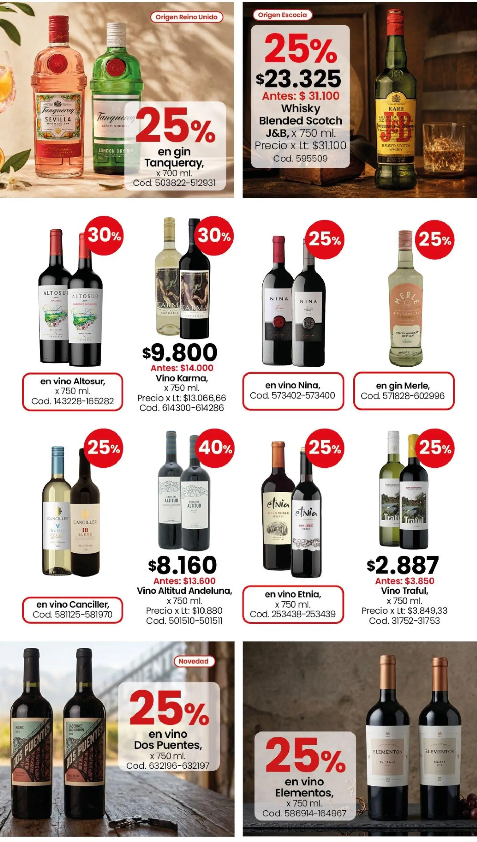 Coto - Almacén y bebidas │ válido desde el 24/08/2026 | Página: 8 | Productos: Whisky, Gin, Vino