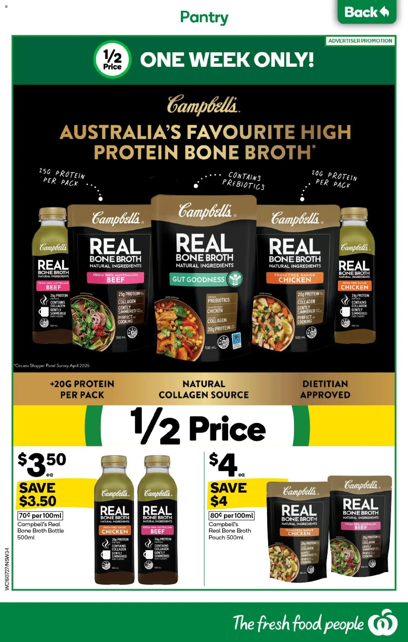 Woolworths catalogue - valid from 15/07/2026 | Page: 34 | Products: Protein, Broth, Beef, Collagen
