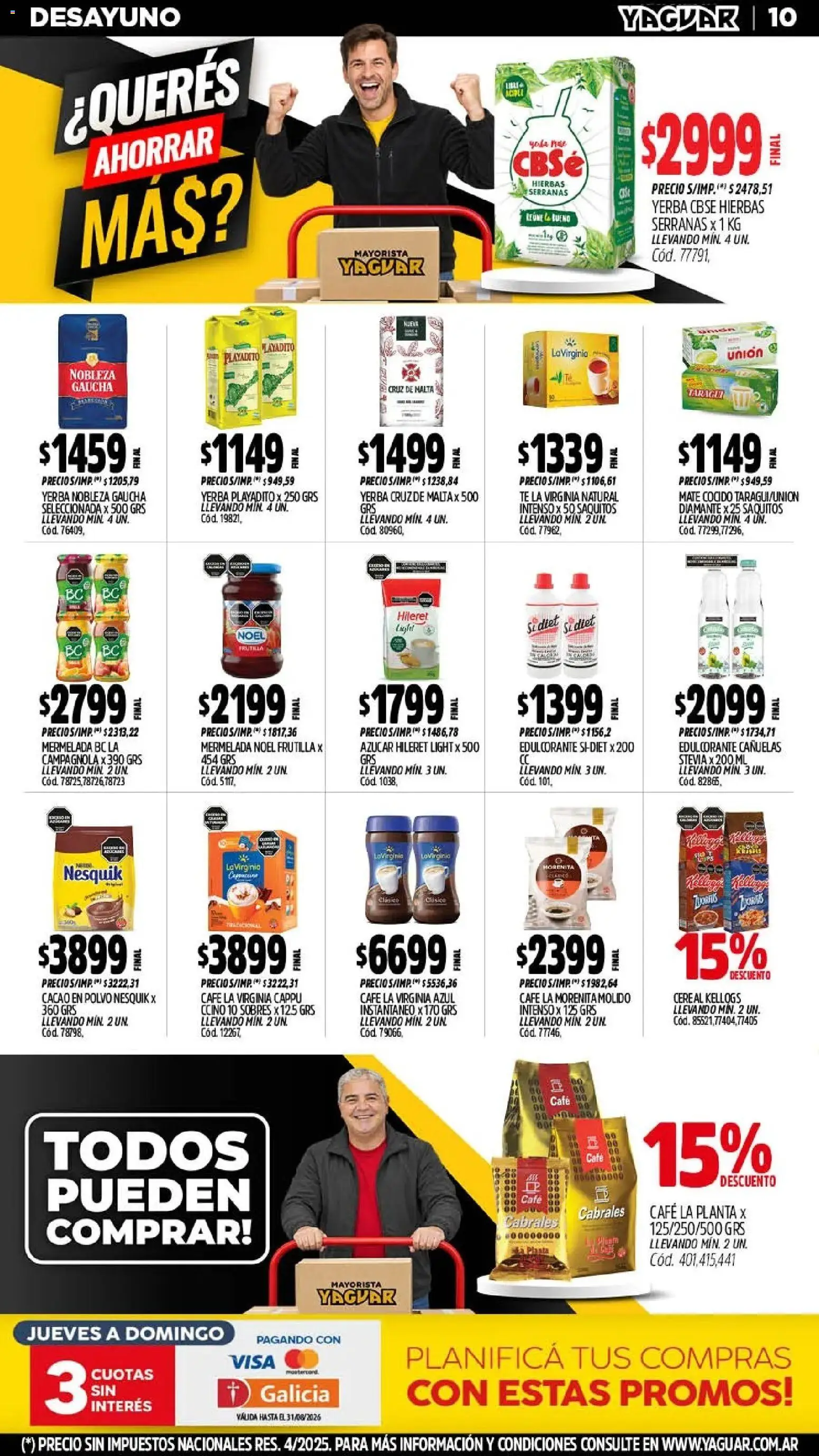 Yaguar - Oferta Semanal Parque Chacabuco │ válido desde el 17/07/2026 | Página: 11 | Productos: Azucar, Té, Mermelada, Mate cocido