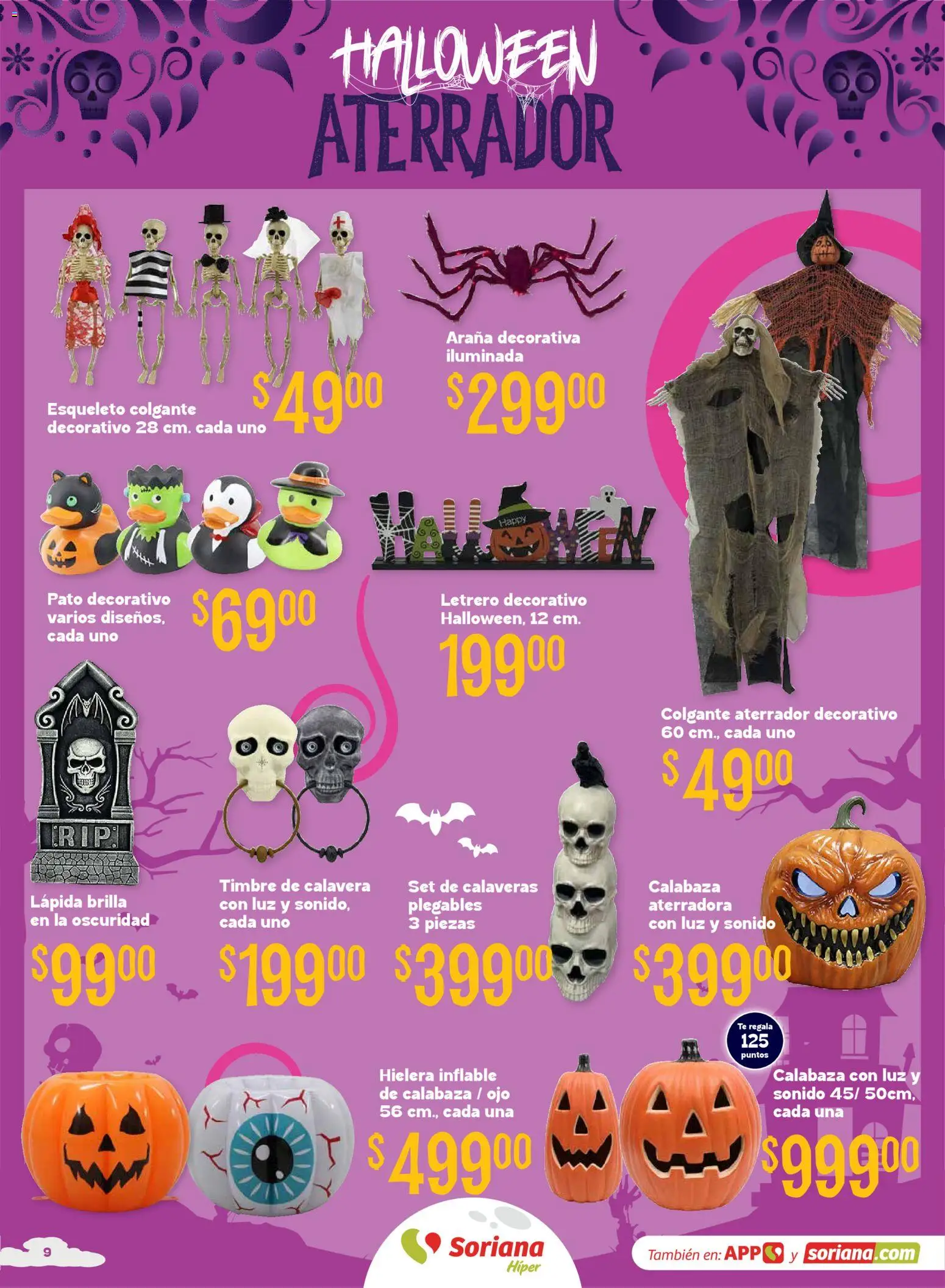 Nuevas ofertas de Soriana válidas en toda la República Mexicana desde el 01/10/2026. ¡Encuentra las mejores ofertas en Soriana Híper - Halloween y Día de muertos! | Página: 9
