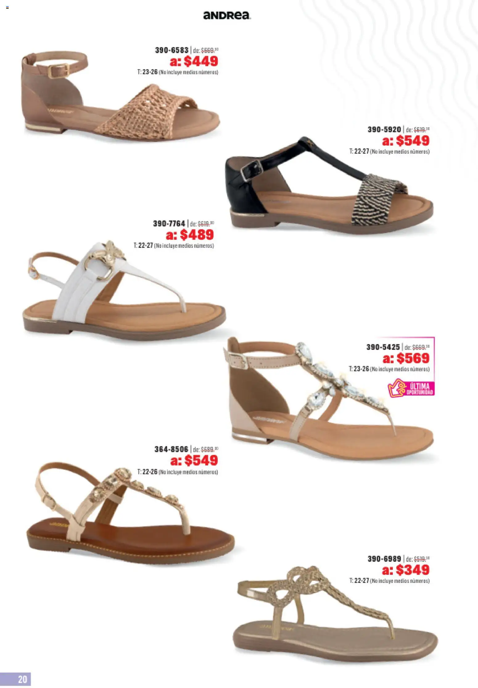Nuevas ofertas de Andrea válidas en toda la República Mexicana desde el 31.05.2026. ¡Encuentra las mejores ofertas en Andrea catálogo Outlet! | Página: 20