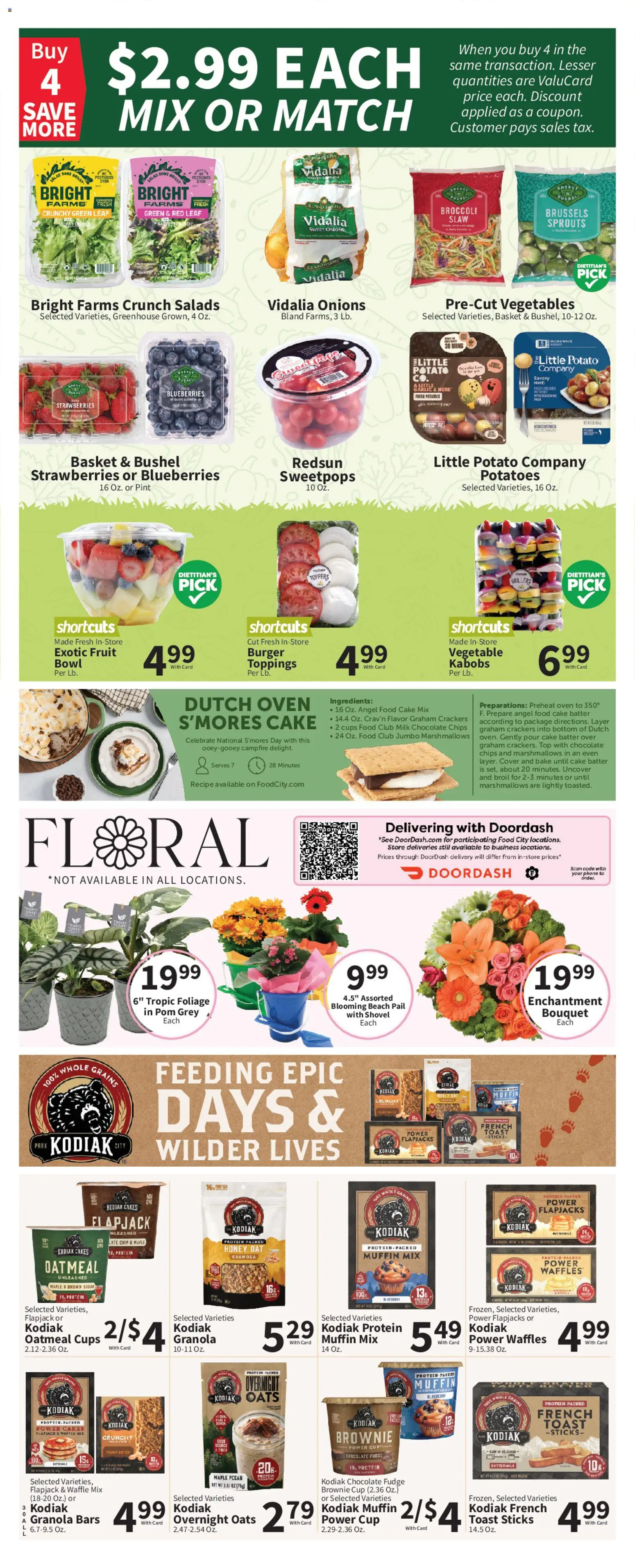 Food City Weekly Ad - valid from 08/05/2026 | Page: 7 | Products: Shovel, Brussels Sprouts, Strawberries, Potatoes