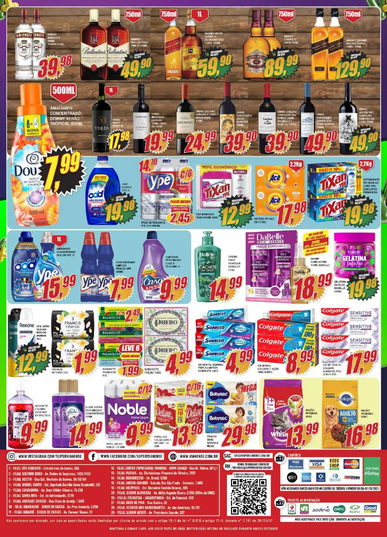 Vianense Folheto - válido de 21/08/2026 | Página: 4 | Produtos: Detergente, Roupas, Amaciante, Ração