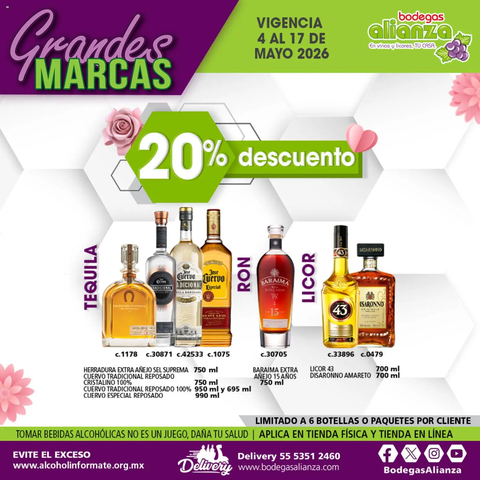 Nuevas ofertas de Bodegas Alianza válidas en toda la República Mexicana desde el 04.05.2026. ¡Encuentra las mejores ofertas en Bodegas Alianza catálogo Grandes Marcas! | Página: 9 | Productos: Tequila