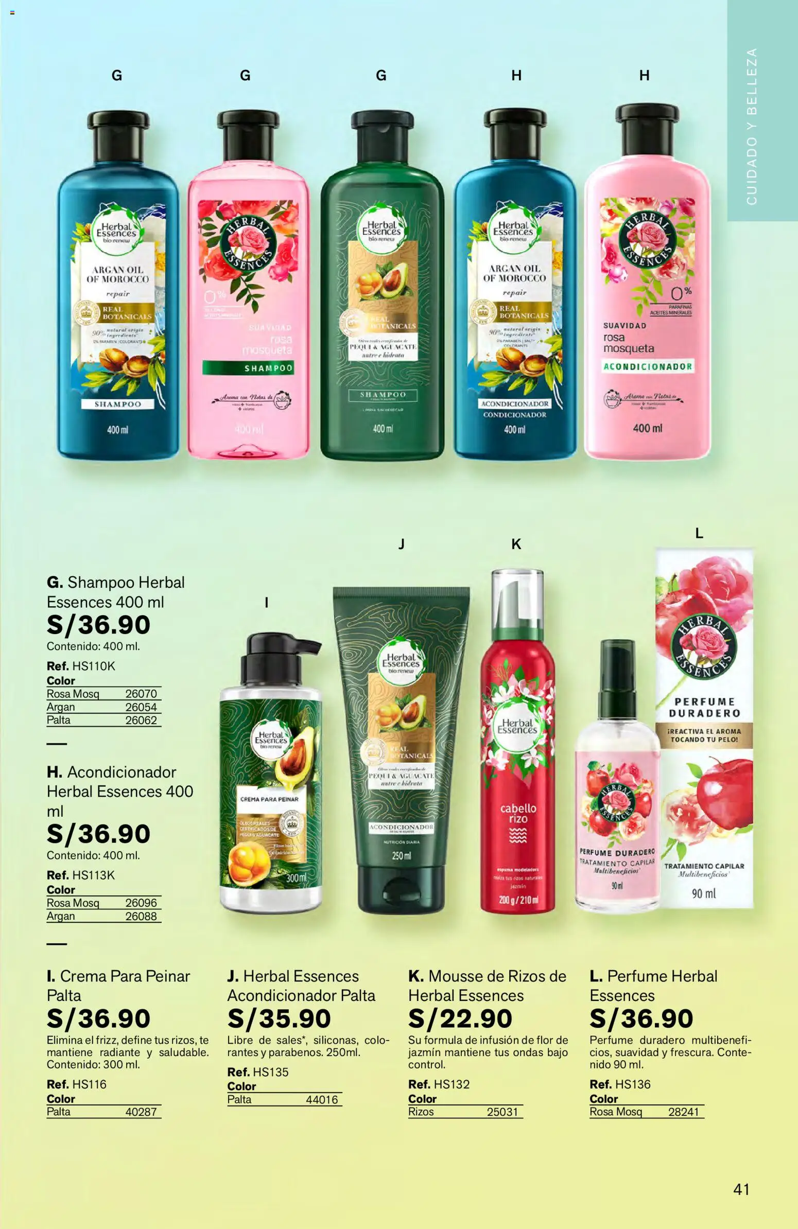 Catálogo Leonisa válido desde 27.04.2026 | Página: 41 | Productos: Shampoo, Acondicionador, Crema, Perfume