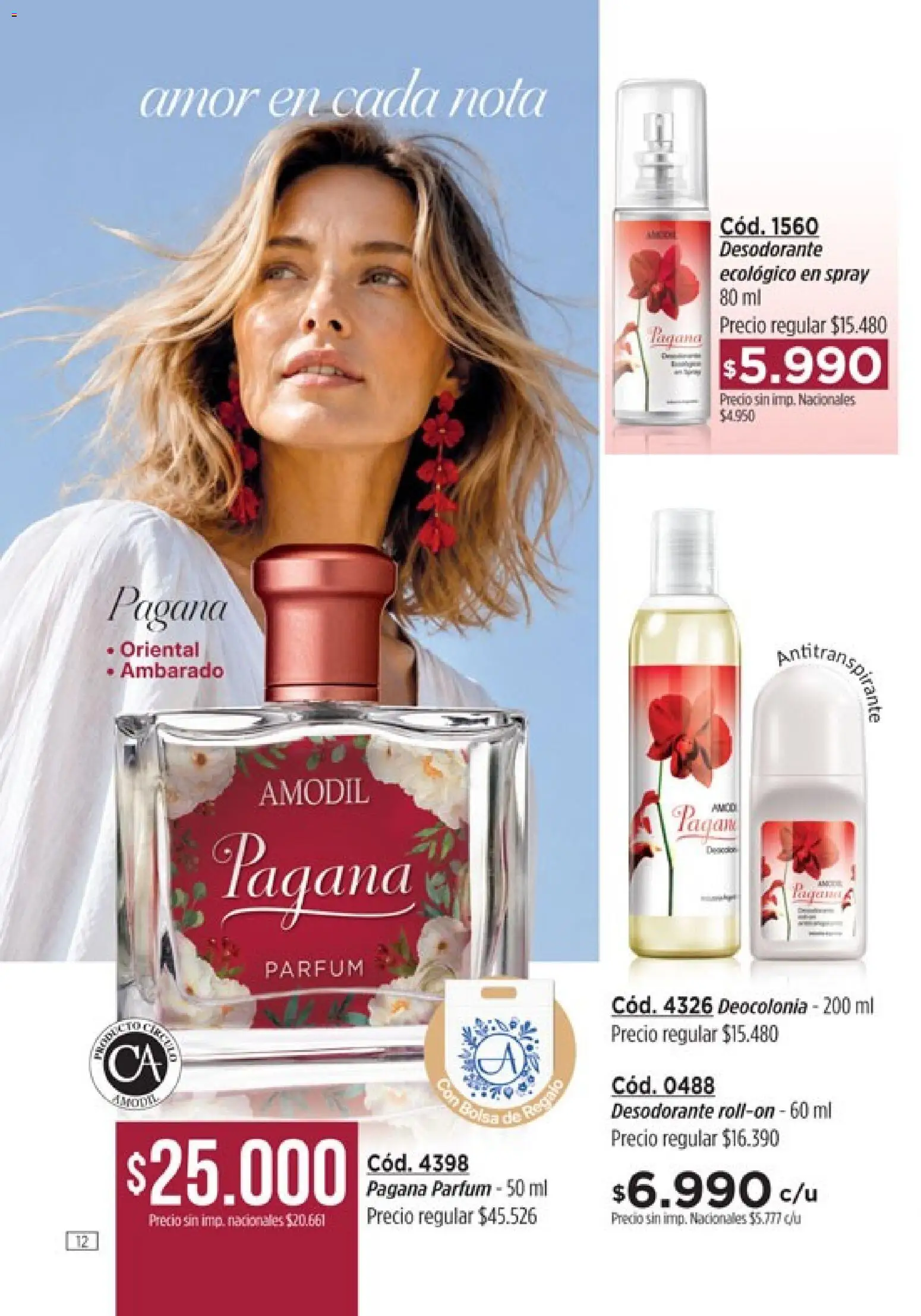 Catálogo Amodil Campaña 14 │ válido desde el 07/08/2026 | Página: 12 | Productos: Bolsa, Desodorante