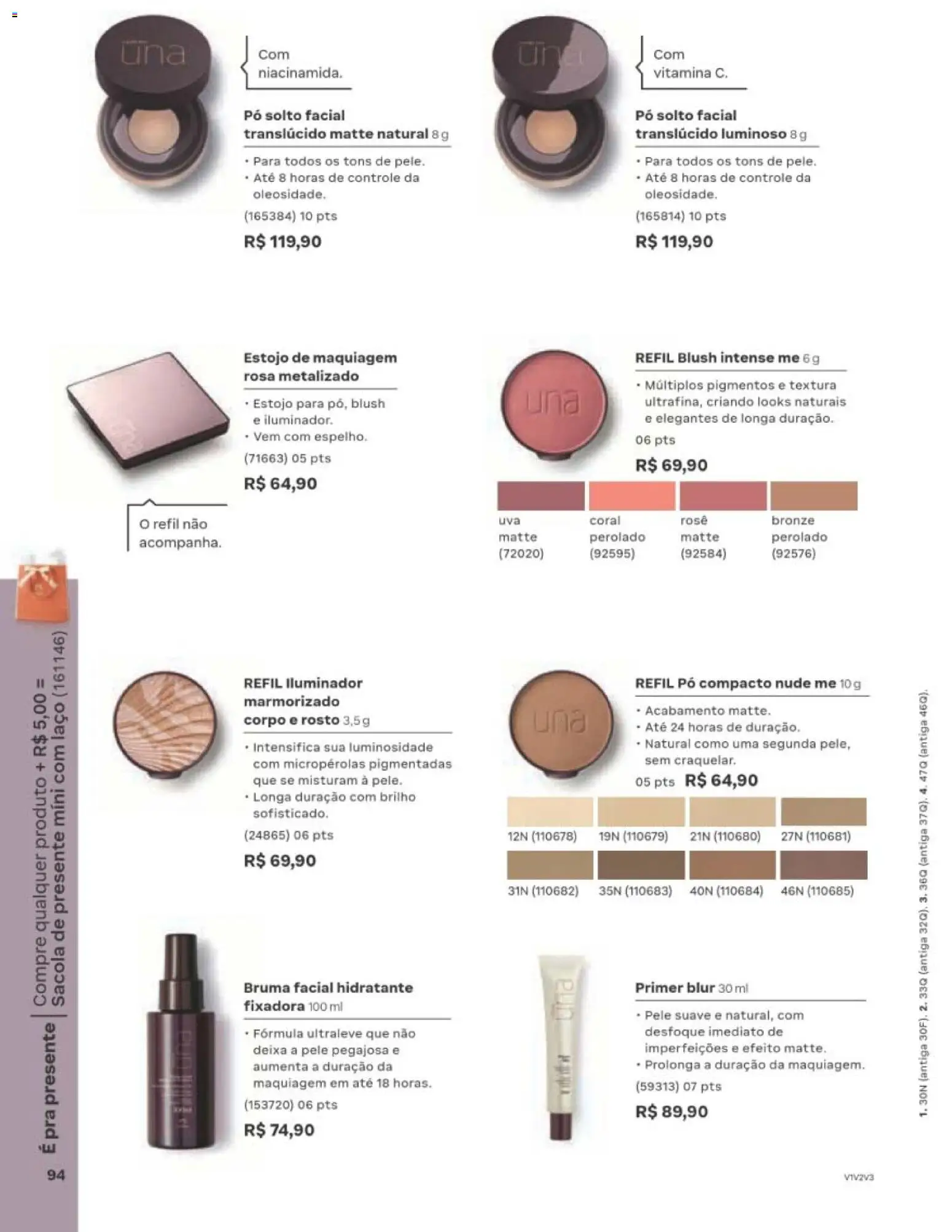 Natura Folheto - válido de 29/06/2026 | Página: 94 | Produtos: Pó compacto, Blush, Iluminador, Primer