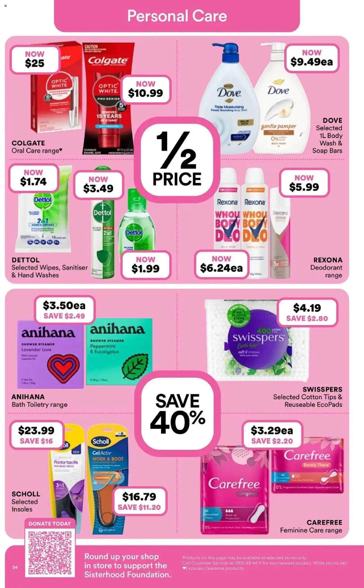 Priceline Pharmacy catalogue - valid from 08.04.2026 | Page: 24 | Products: Bath, Shower, Deodorant, Cotton tips