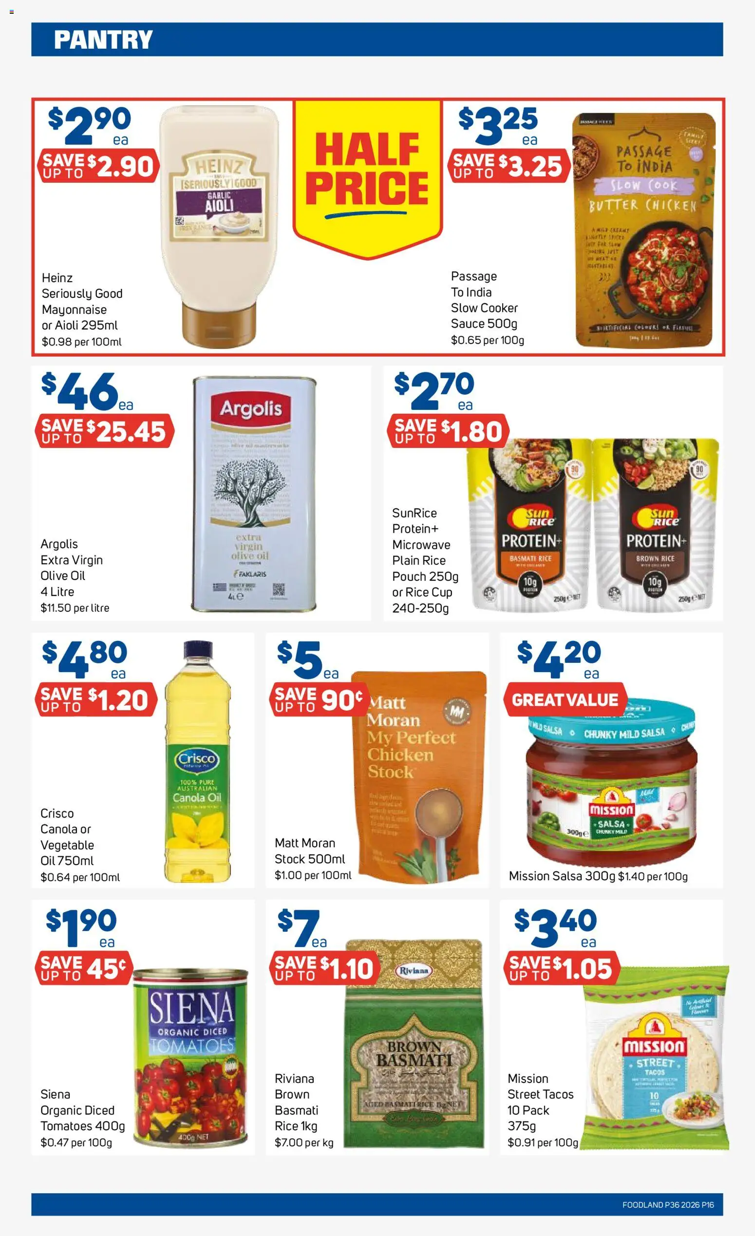 Foodland catalogue - valid from 02/09/2026 | Page: 16 | Products: Oil, Brown rice, Olive oil, Garlic