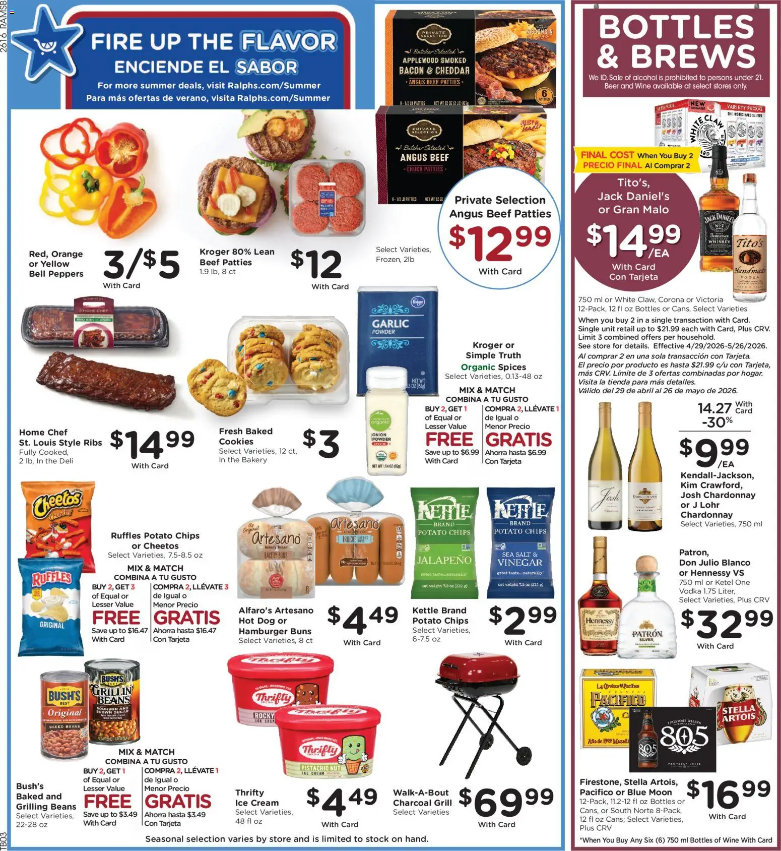 Ralphs Weekly Ad - valid from 20.05.2026 | Page: 4 | Products: Peppers, Cookies, Ice cream, Spices