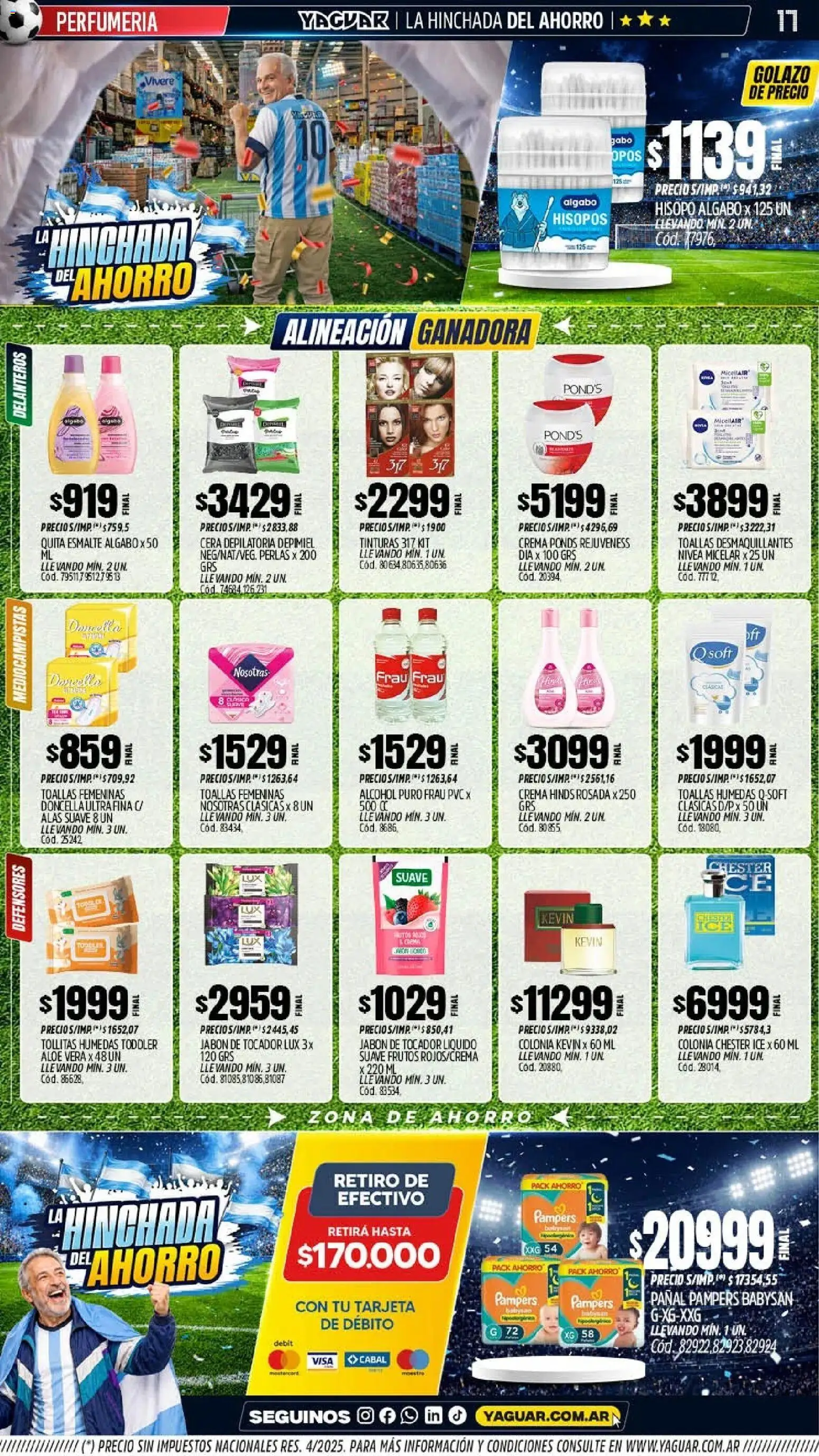 Yaguar - Oferta Semanal Chaco │ válido desde el 08.06.2026 | Página: 17 | Productos: Toallas, Jabón, Cera, Crema