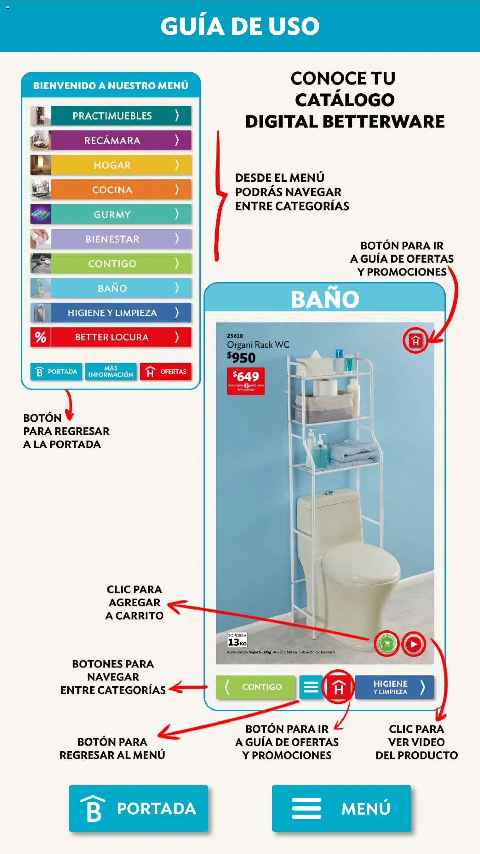Nuevas ofertas de Betterware válidas en toda la República Mexicana desde el 02/02/2026. ¡Encuentra las mejores ofertas en Betterware campaña 2 2026! | Página: 114 | Productos: Wc, Cocina, Baño, Video