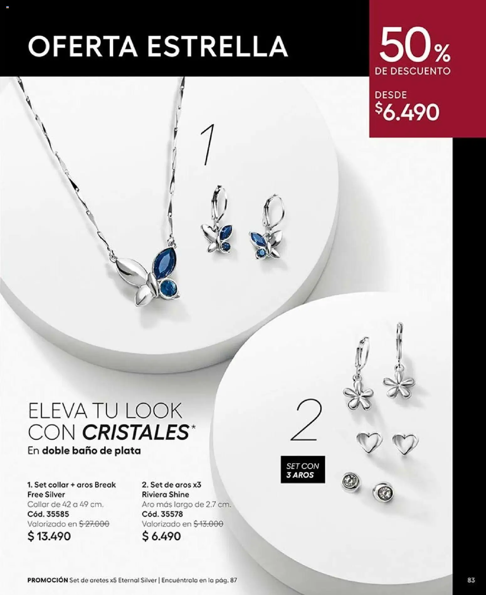 Catálogo Ésika Campaña 15 │ válido desde el 06.09.2026 | Página: 85 | Productos: Baño, Collar, Aros