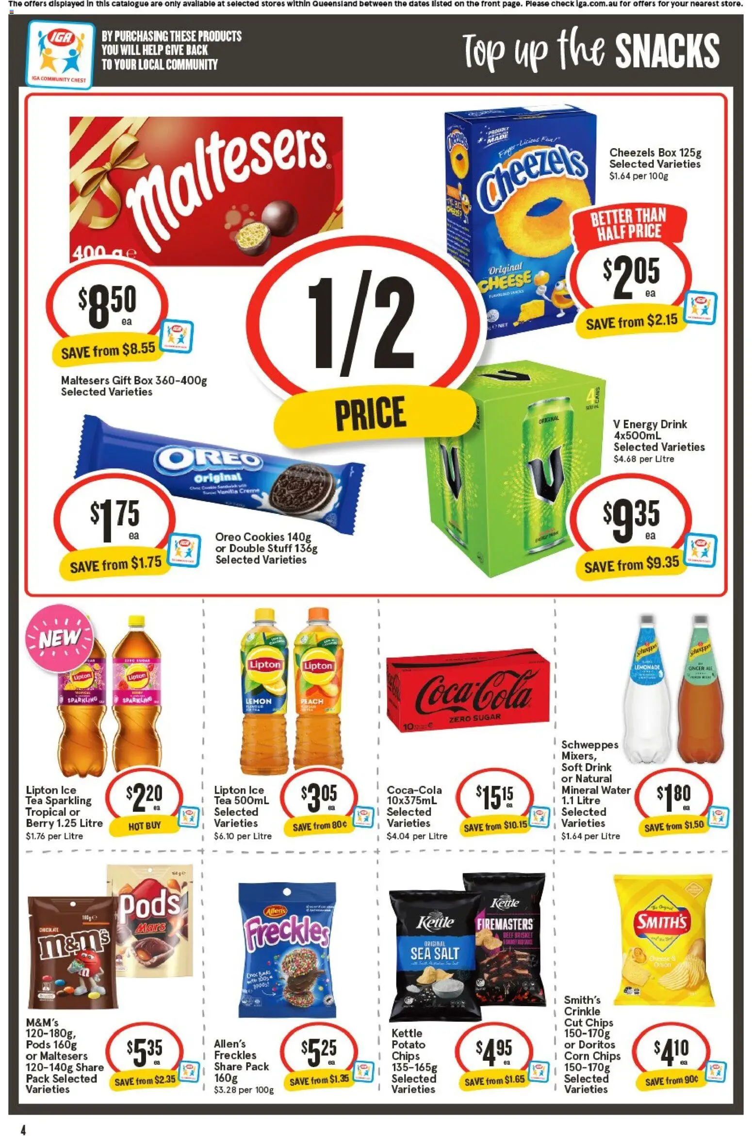 IGA catalogue - valid from 12/08/2026 | Page: 5 | Products: Snacks, Coca Cola, Water, Kettle