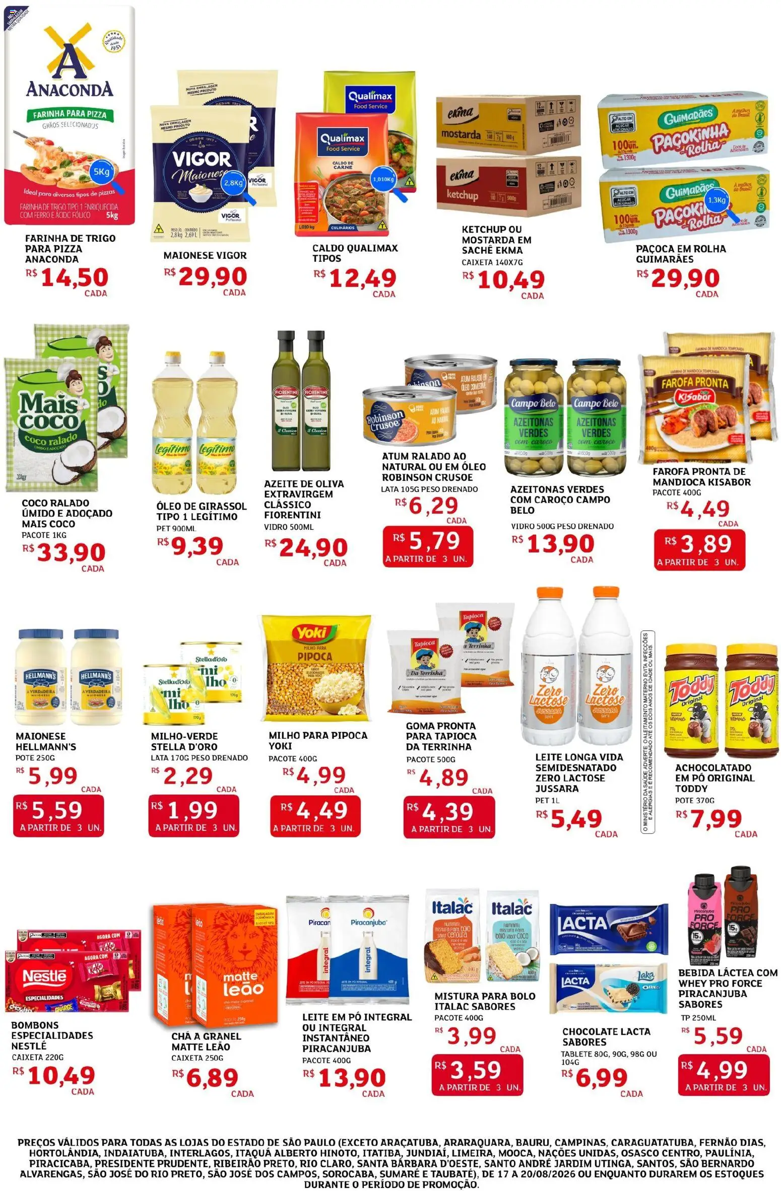 Assaí Atacadista Folheto - válido de 17/08/2026 | Página: 2 | Produtos: Maionese vigor, Pó, Azeite, Leite em pó