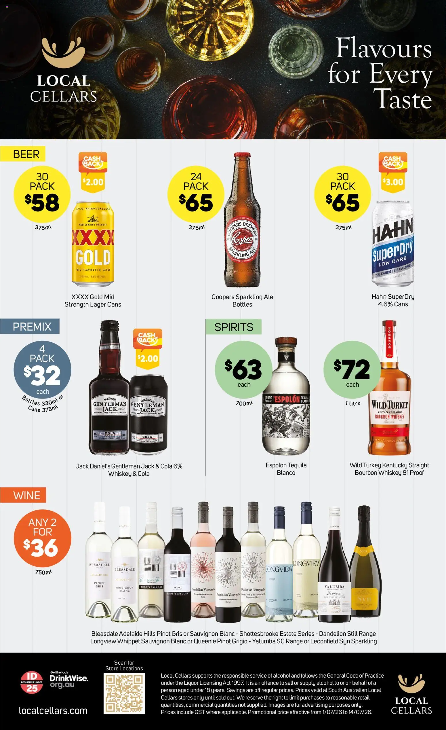 Foodland catalogue - valid from 08/07/2026 | Page: 33 | Products: Bourbon, Whiskey, Turkey, Clock