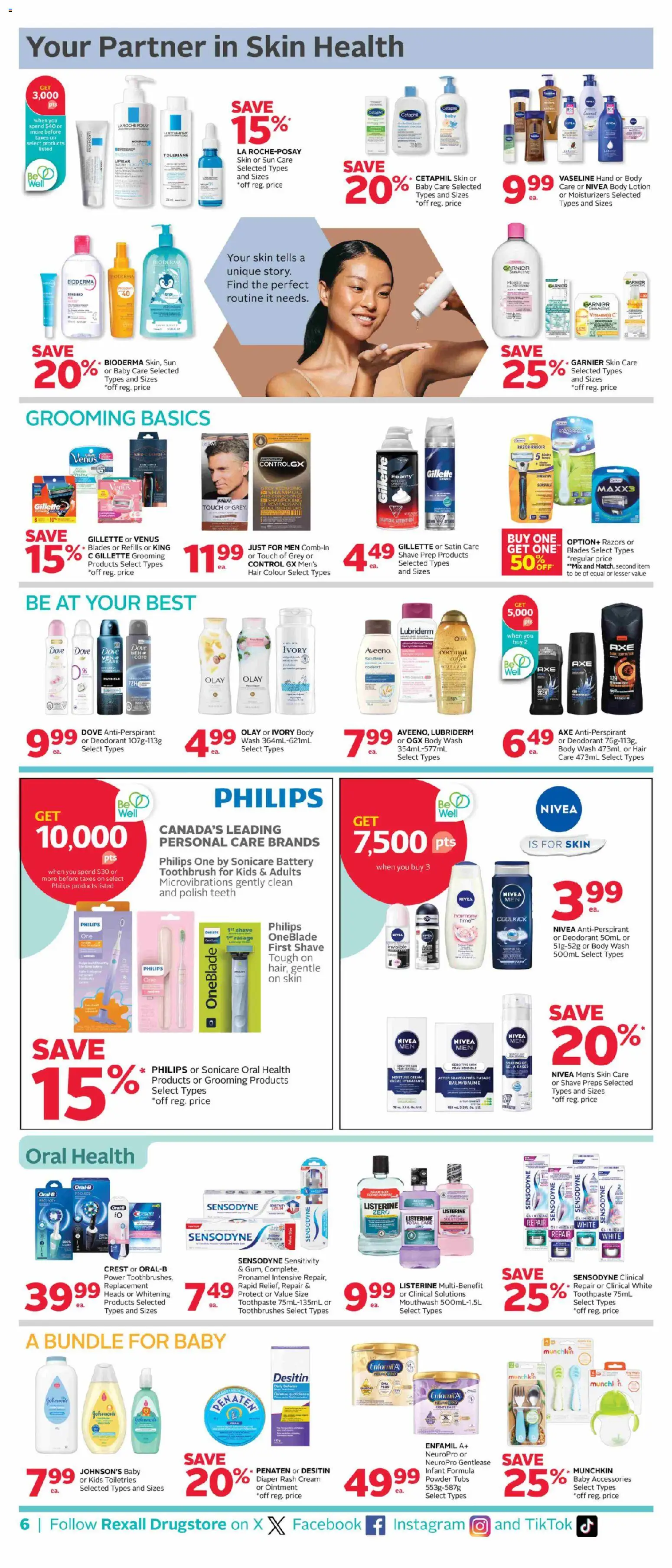 Rexall flyer valid from Aug 28, 2026 | Page: 18 | Products: Cream, Powder, Caro, Mouthwash