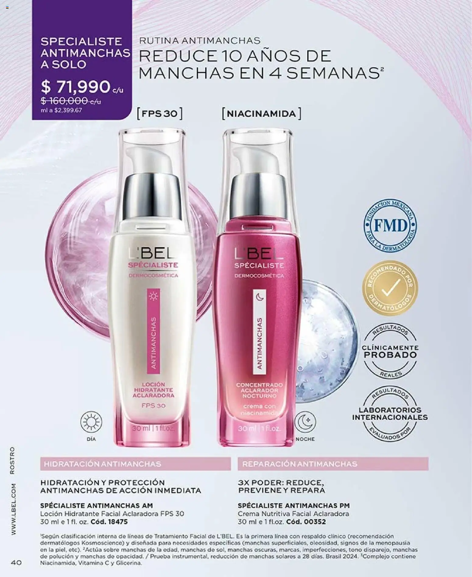 L'Bel revista - valida desde el 07/08/2026 | Página: 40 | Productos: Crema, Sobre, Loción