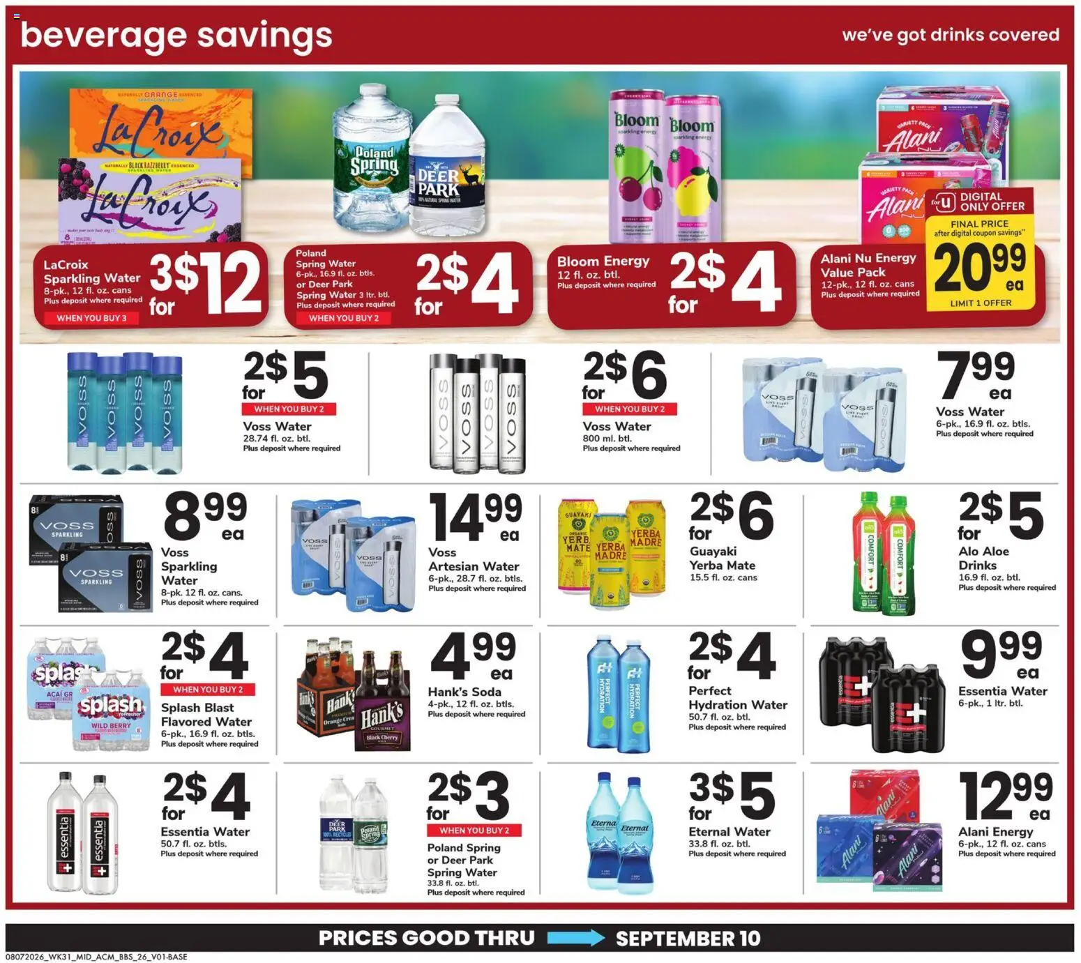 Acme Big Book of Savings - valid from 08/07/2026 | Page: 26 | Products: Flavored water, Spring water, Water