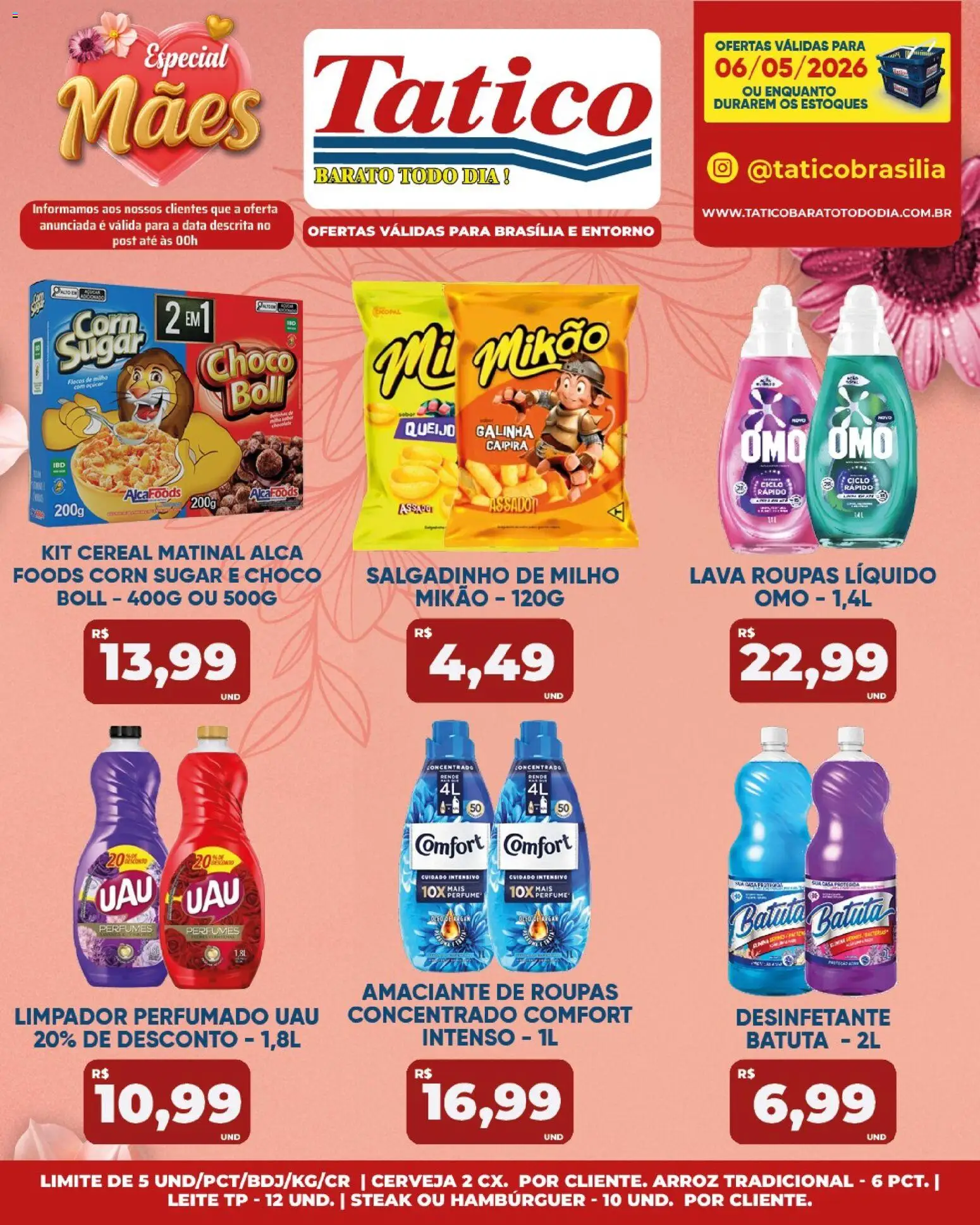 Tatico Folheto - válido de 07.05.2026 | Página: 51 | Produtos: Amaciante de roupas, Cerveja, Hambúrguer, Flocos