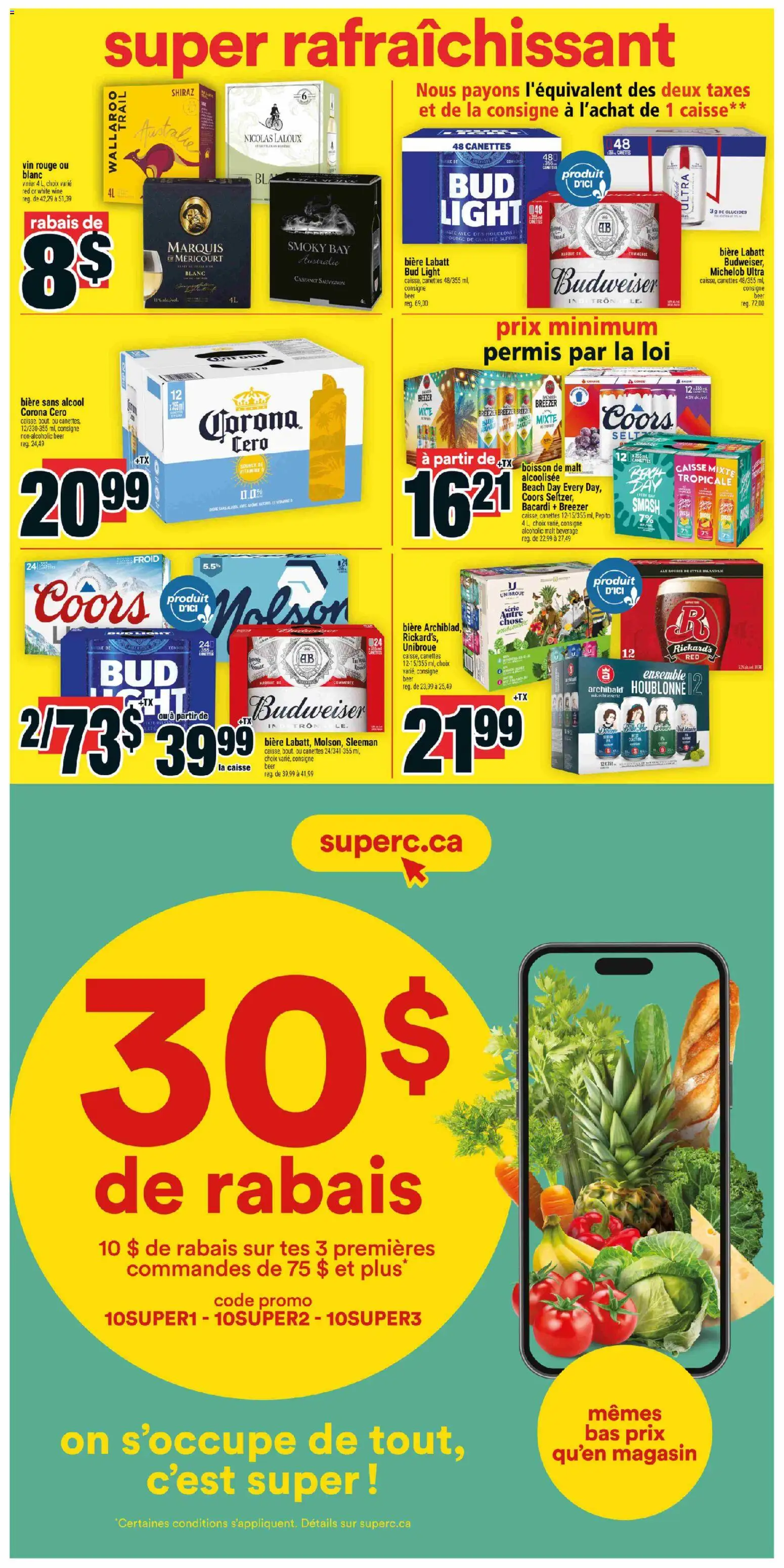 Super C flyer valid from Jul 16, 2026 | Page: 3 | Products: Wine, Beer