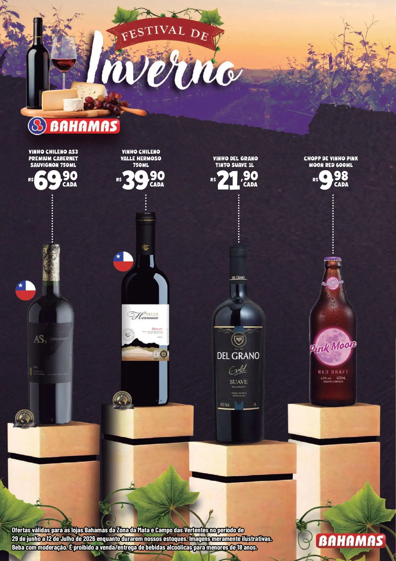 Bahamas Supermercados Folheto - válido de 29/06/2026 | Página: 8 | Produtos: Vinho