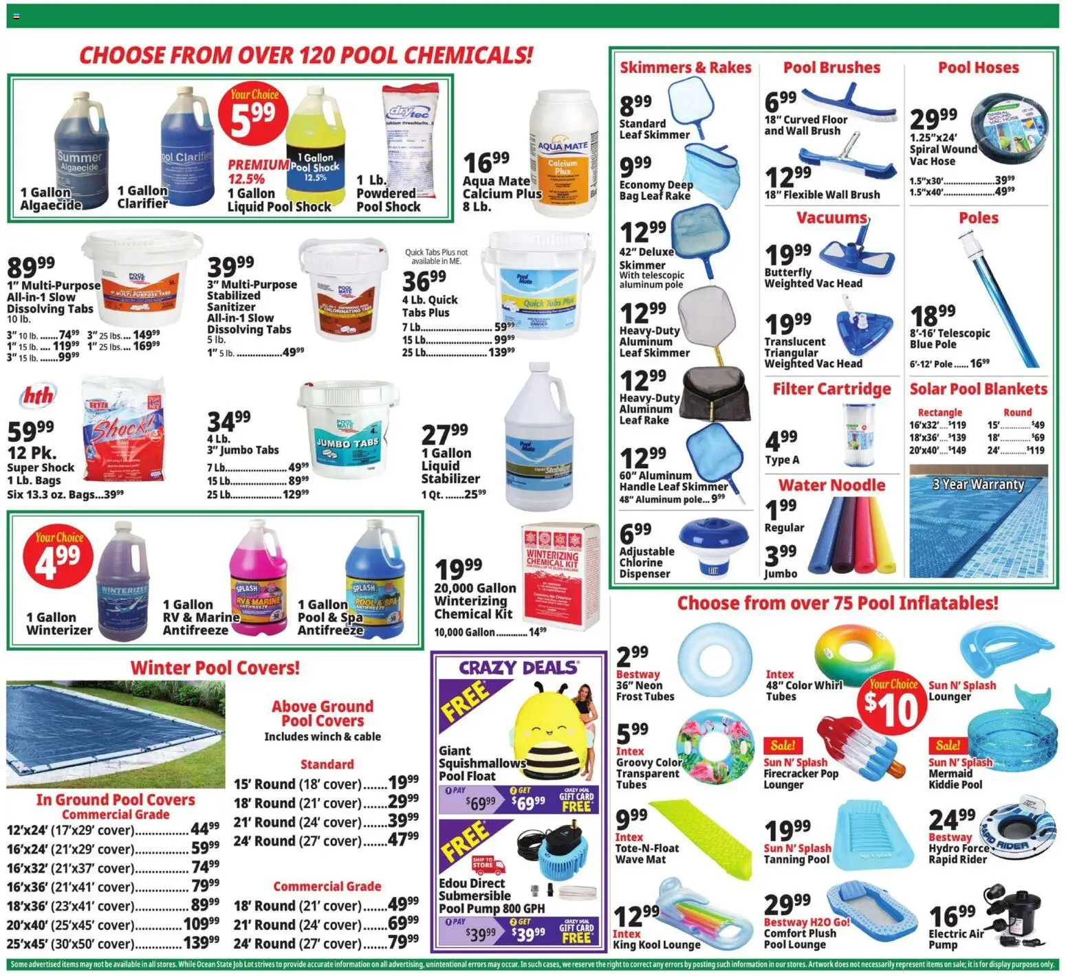 Ocean State Job Lot Weekly Ad - MA - valid from 08/13/2026 | Page: 3 | Products: Rake, Brushes, Water, Antifreeze