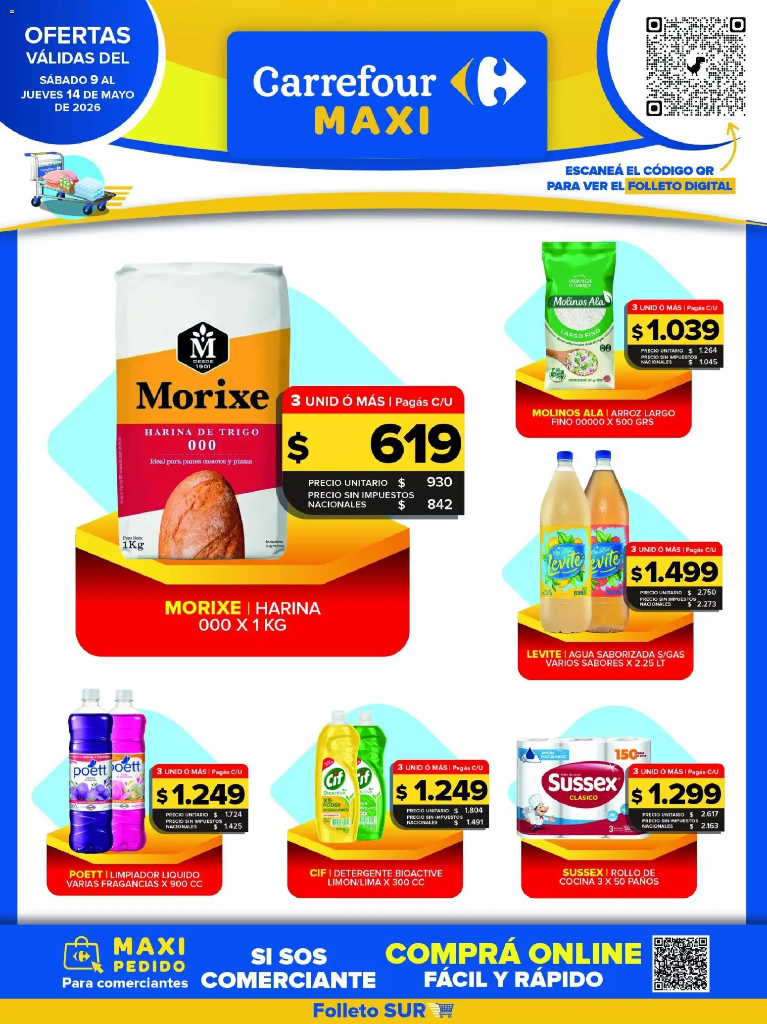 Carrefour Maxi catálogo │ válido desde el 09.05.2026 | Página: 1 | Productos: Cocina, Peso, Harina, Limpiador