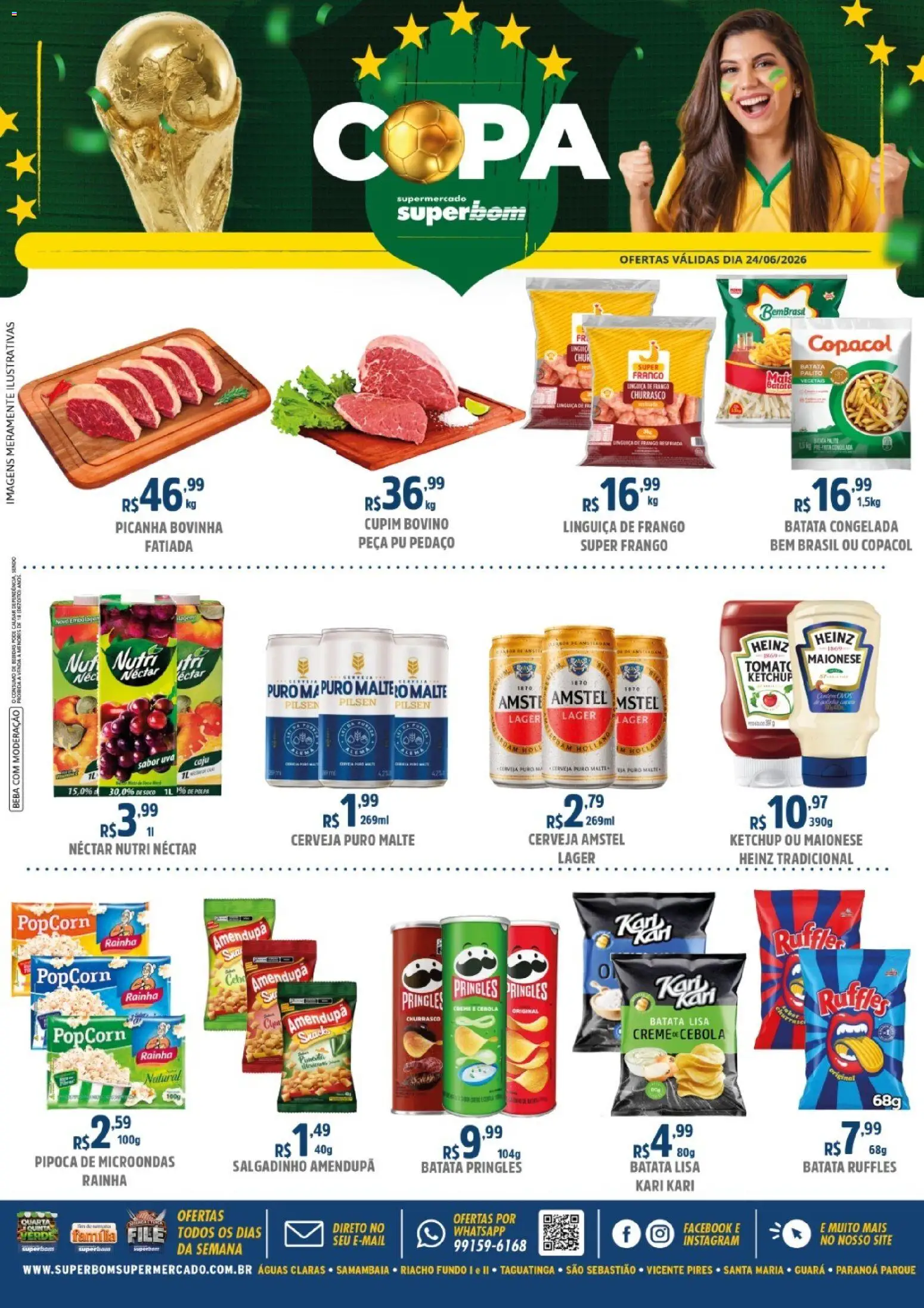 Superbom Folheto - válido de 24/06/2026 | Página: 3 | Produtos: Cebola, Picanha, Copa, Creme
