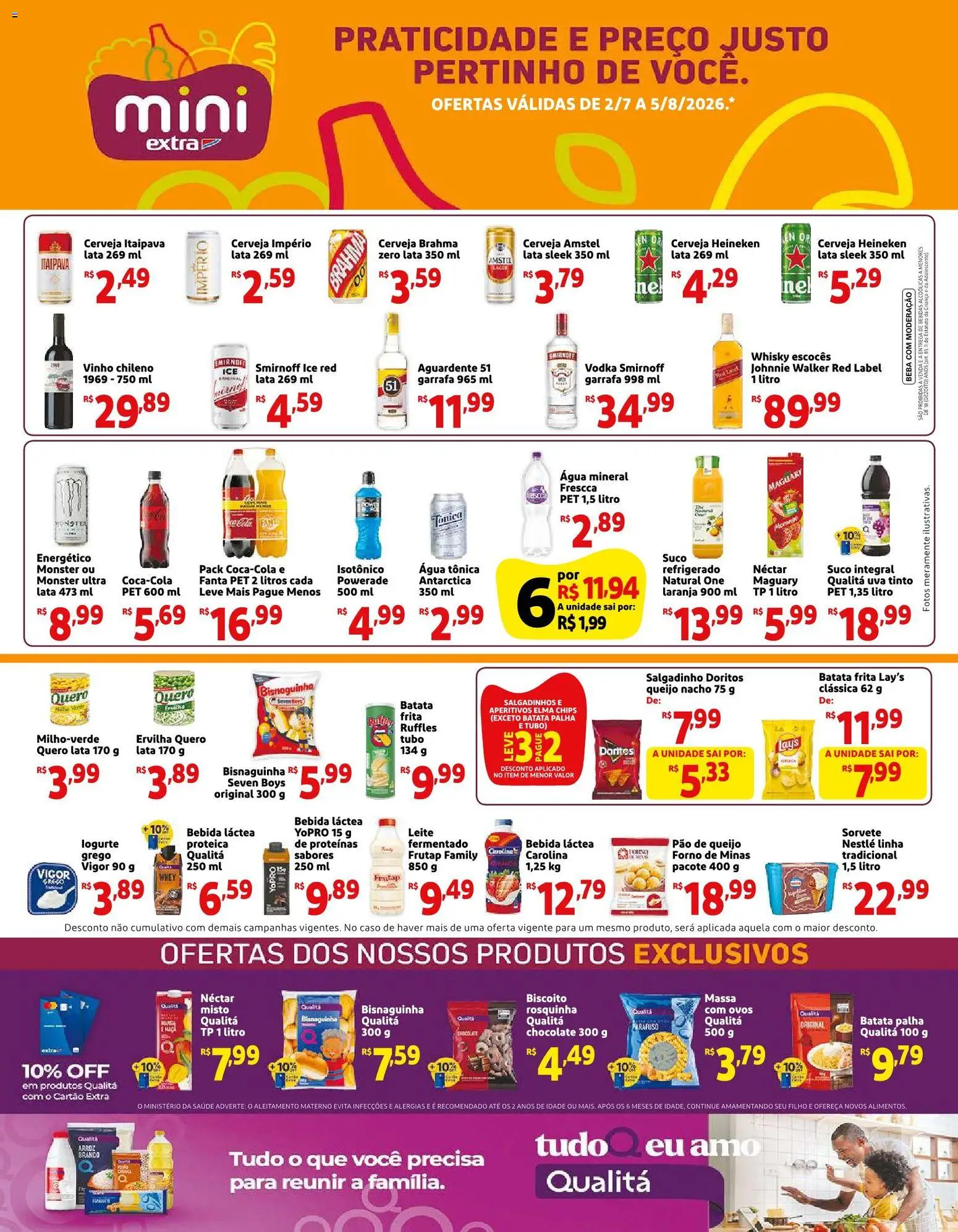 Mini Extra Folheto - válido de 02/07/2026 | Página: 1 | Produtos: Fanta, Energético, Ovos, Batata