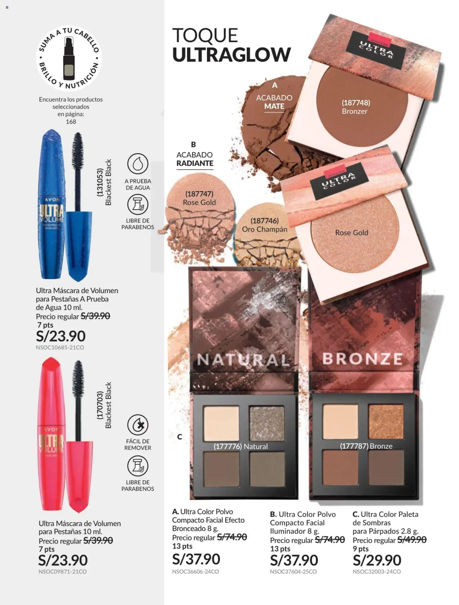 Catálogo Avon válido desde 17.06.2026 | Página: 36 | Productos: Máscara, Polvo