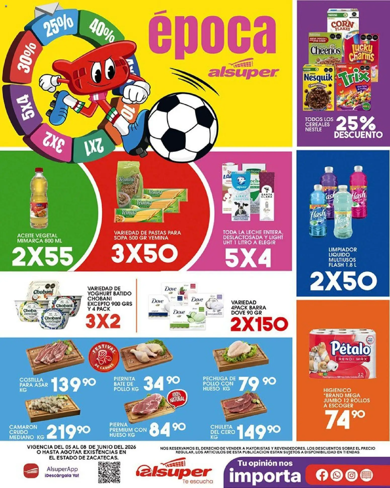 Nuevas ofertas de Alsuper válidas en toda la República Mexicana desde el 05.06.2026. ¡Encuentra las mejores ofertas en Alsuper folleto Calera! | Página: 1