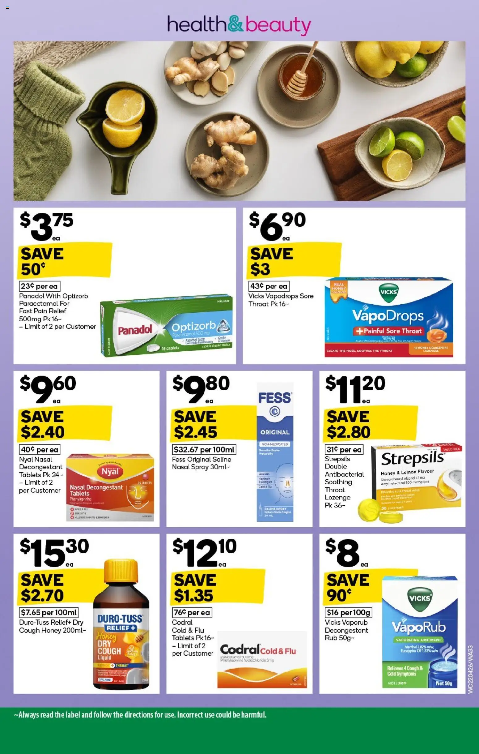 Woolworths catalogue - valid from 22.04.2026 | Page: 33 | Products: Oil, Honey, VapoRub, Tablets