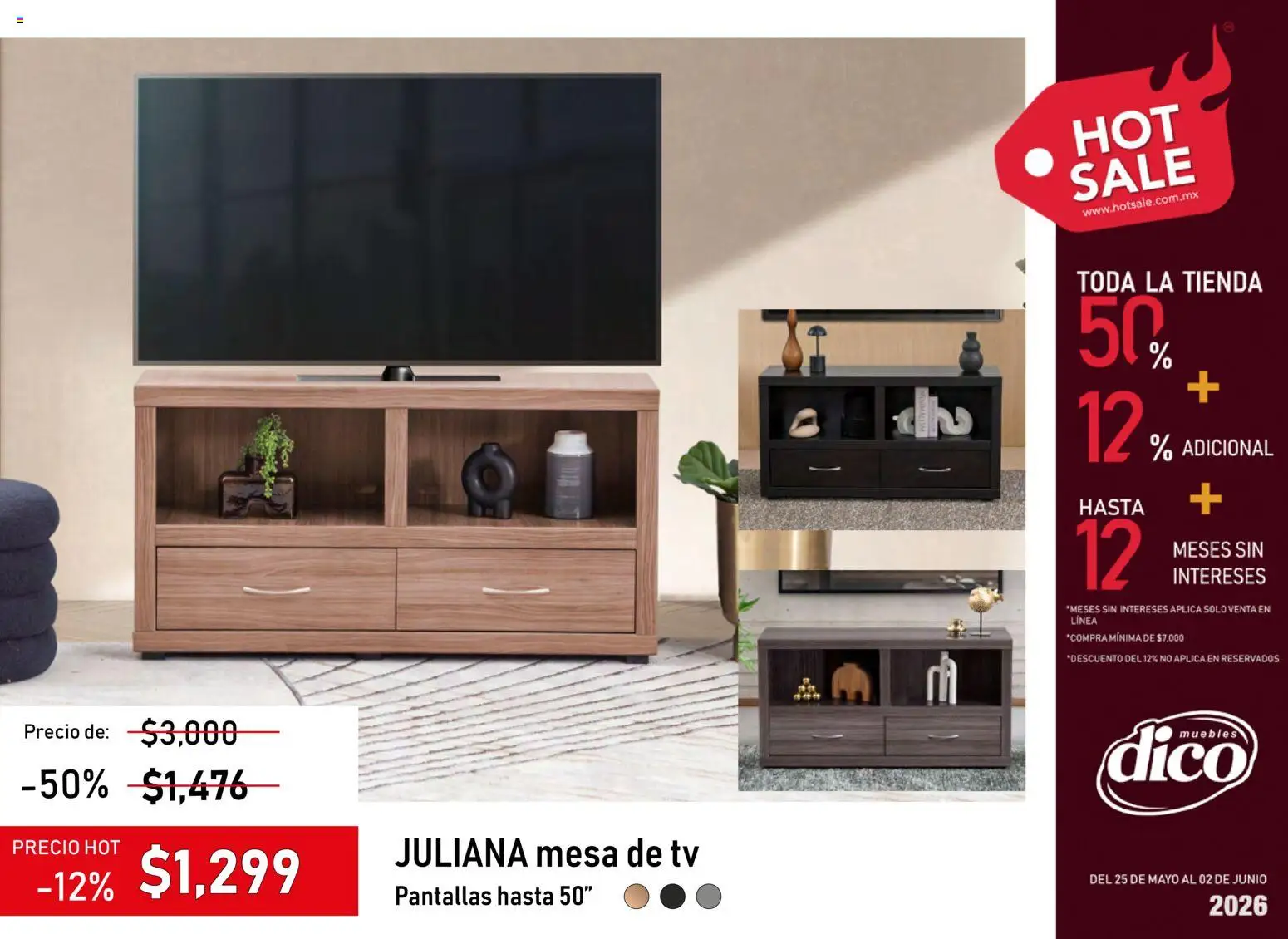 Nuevas ofertas de Muebles Dico válidas en toda la República Mexicana desde el 25.05.2026. ¡Encuentra las mejores ofertas en Muebles Dico - Hot Sale 2026 | Pacifico! | Página: 18