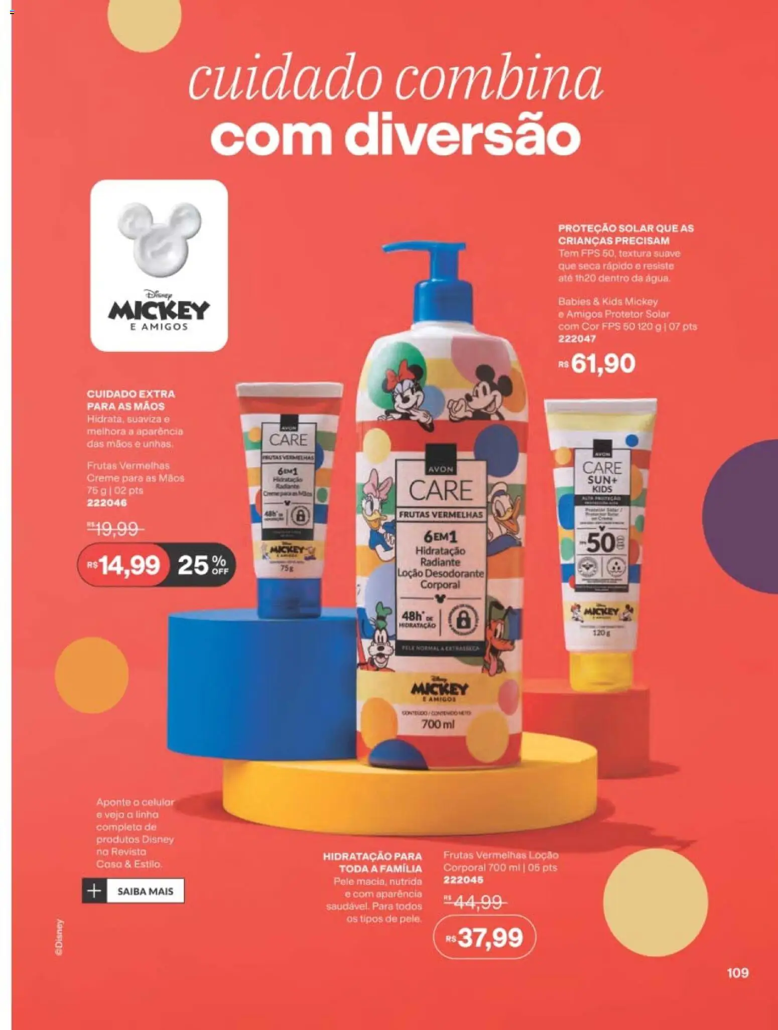 Avon Folheto - válido de 19/07/2026 | Página: 109 | Produtos: Celular, Protetor solar, Desodorante, Creme