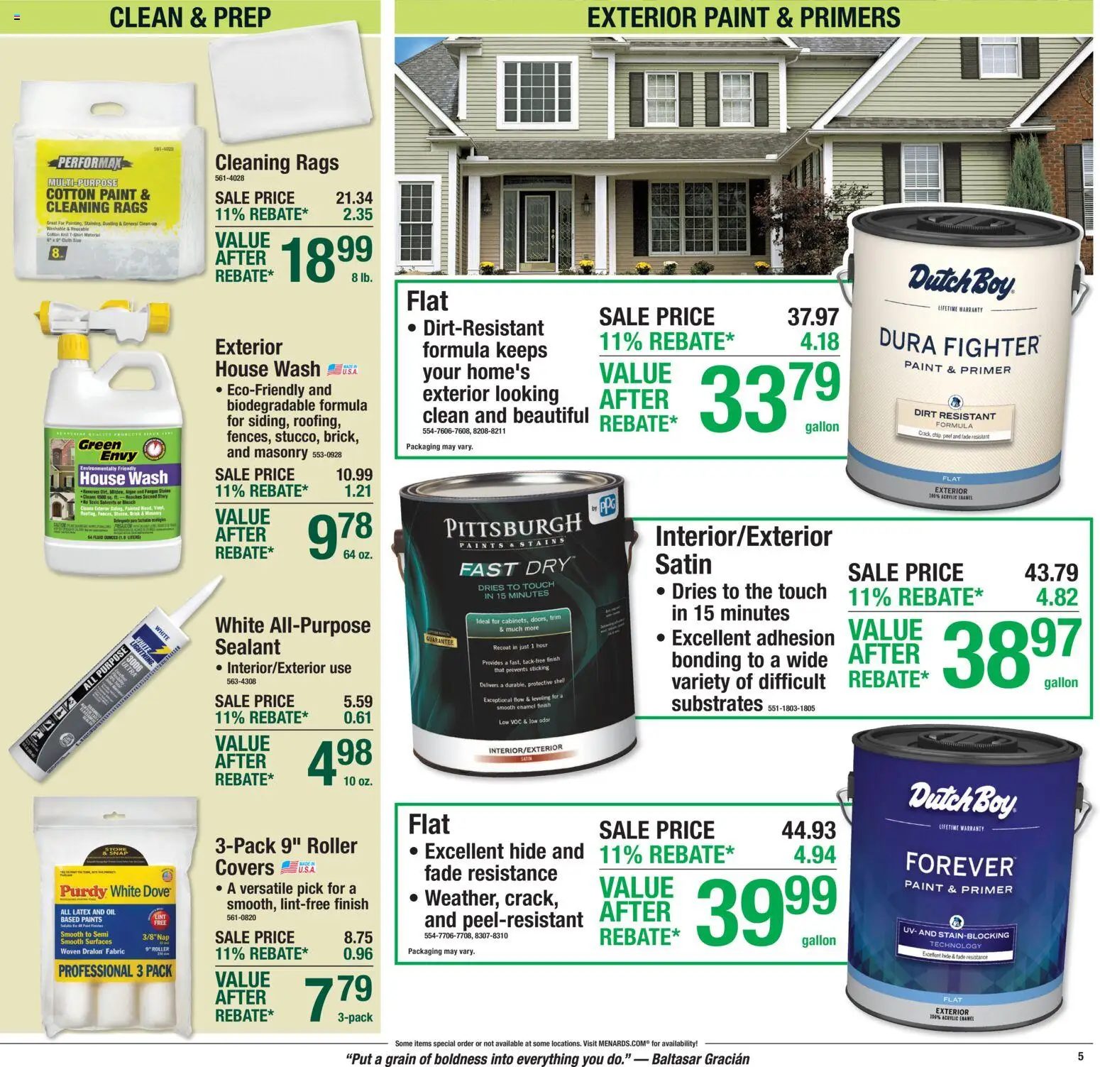 Menards Weekly Ad - valid from 08/13/2026 | Page: 7 | Products: Sealant, Trim, Acrylic, Oil