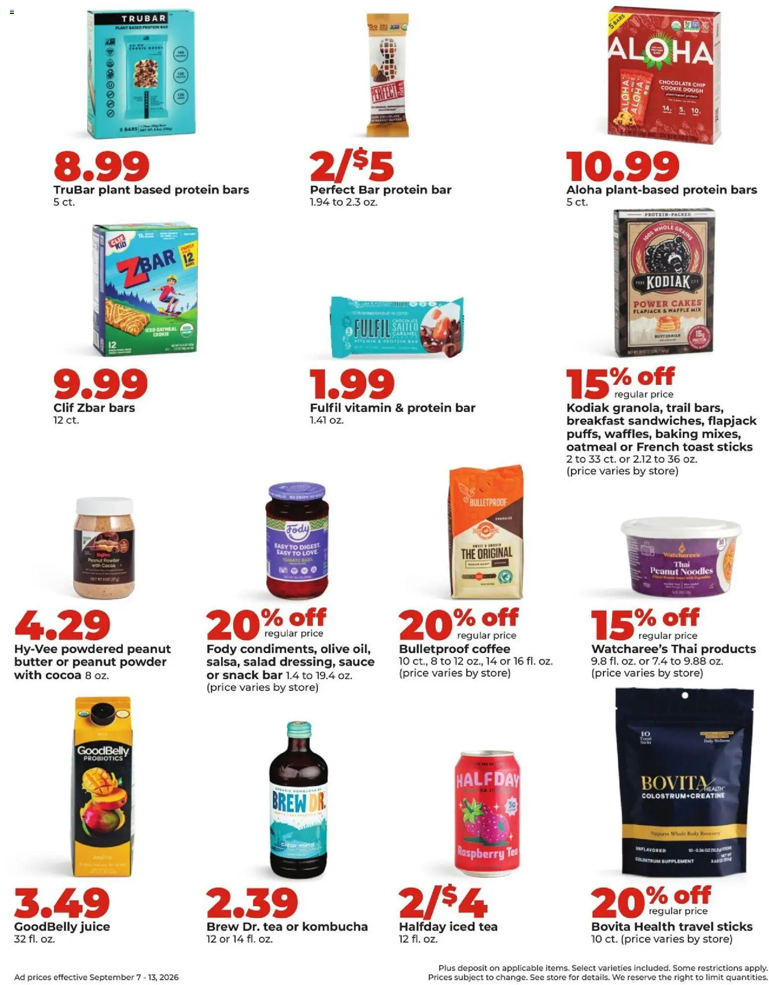 HyVee Weekly Ad - valid from 09/07/2026 | Page: 34 | Products: Probiotics, Tea, Protein, Oatmeal