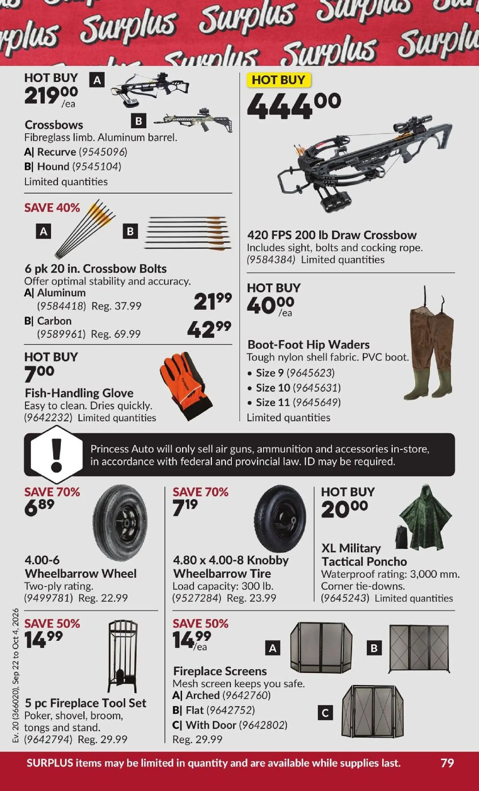Princess Auto flyer valid from Sep 22, 2026 | Page: 84