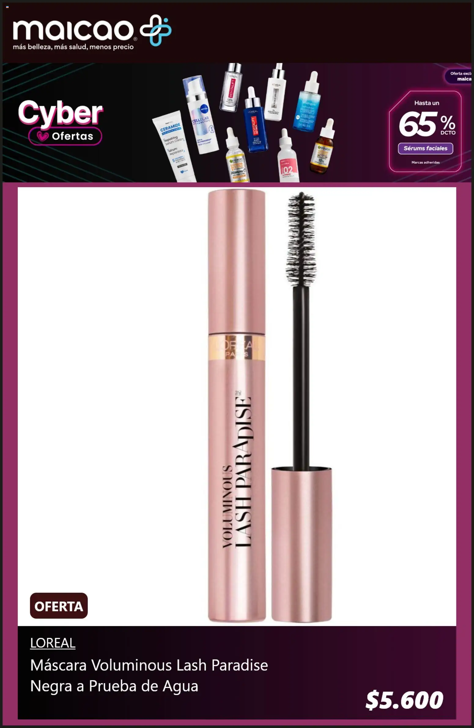 Maicao Cyber Day │ válido desde el 29.05.2026 | Página: 6 | Productos: Agua, Máscara, Serum