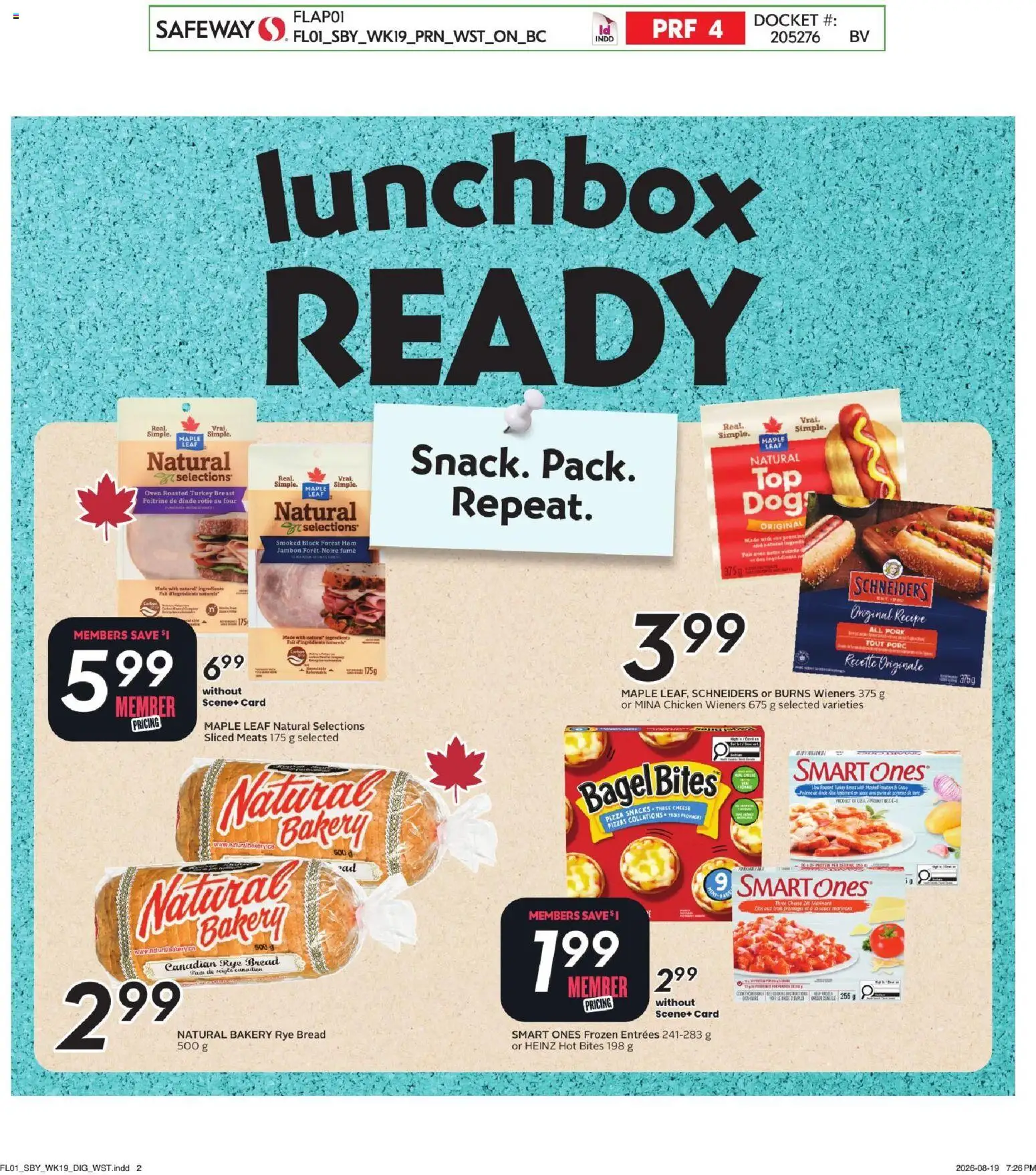 Safeway flyer valid from Sep 3, 2026 | Page: 2 | Products: Snacks, Pizza, Chicken, Pork