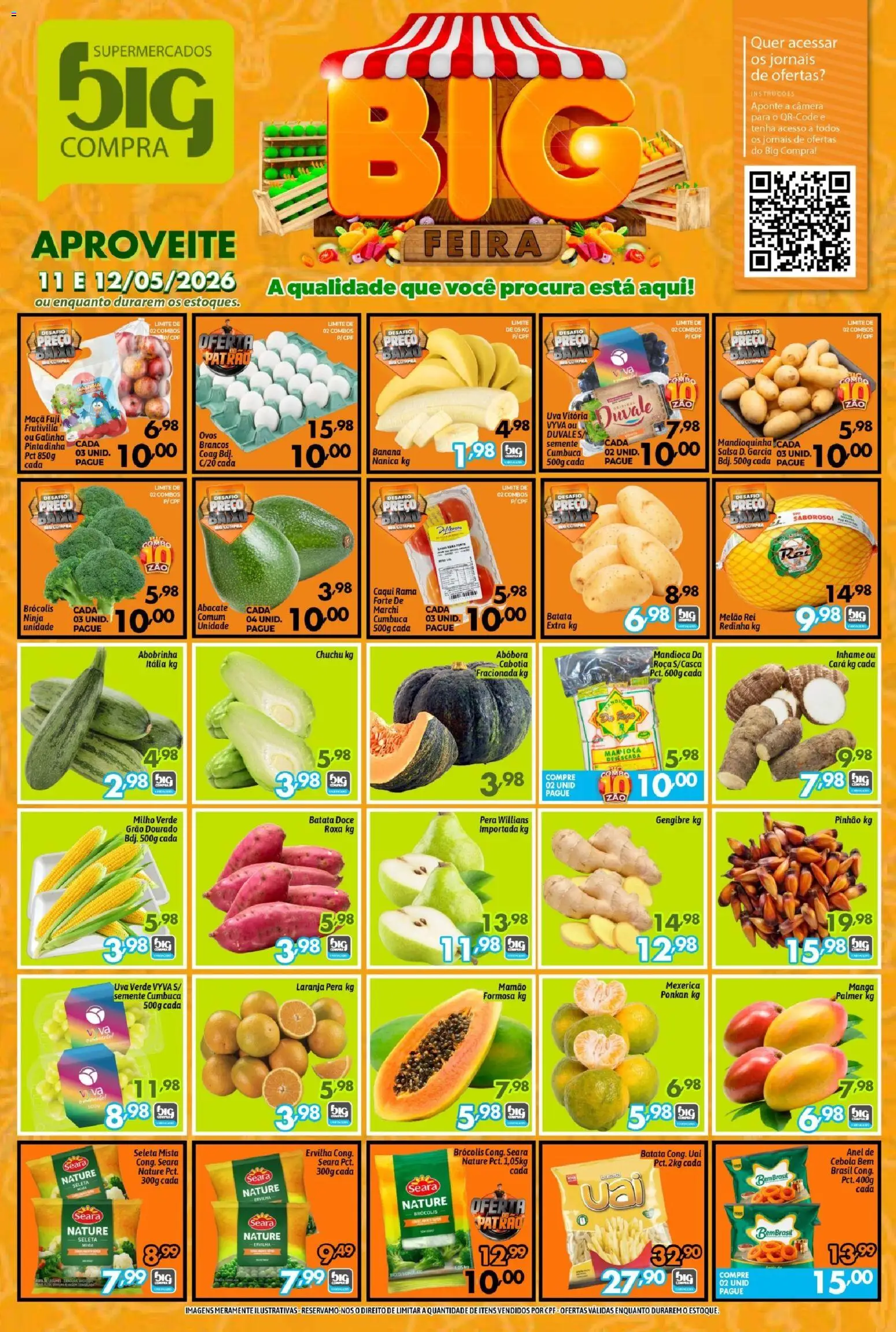 Big Compra Folheto - válido de 11.05.2026 | Página: 1 | Produtos: Pera, Chuchu, Inhame, Baixo