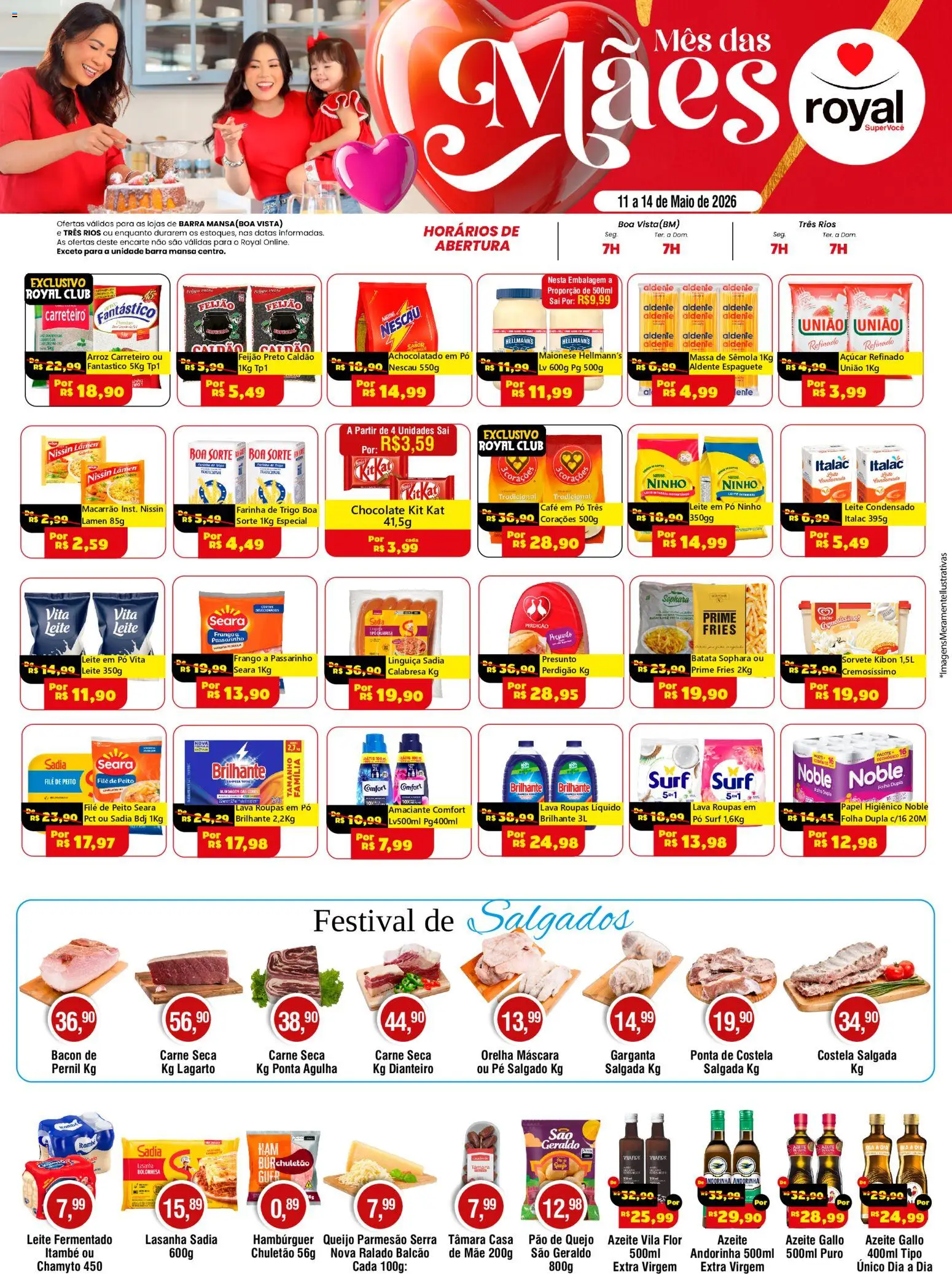 Royal Supermercados Folheto - válido de 11.05.2026 | Página: 1 | Produtos: Nescau, Leite, Café, Frango