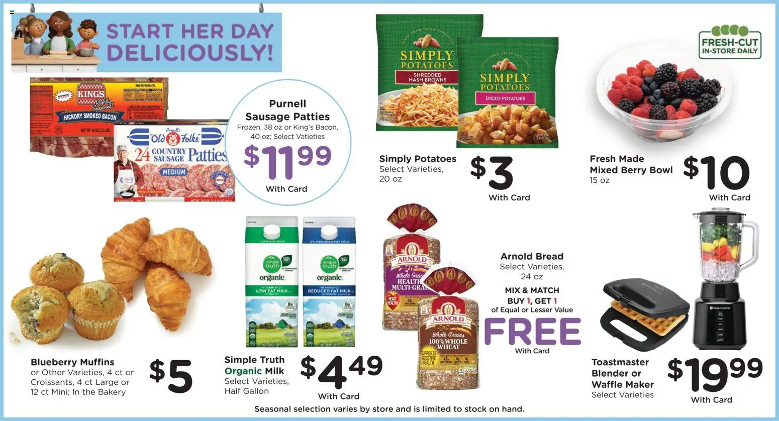 Kroger Weekly Ad - valid from 06.05.2026 | Page: 5 | Products: Bread, Blender, Potatoes, Sausage