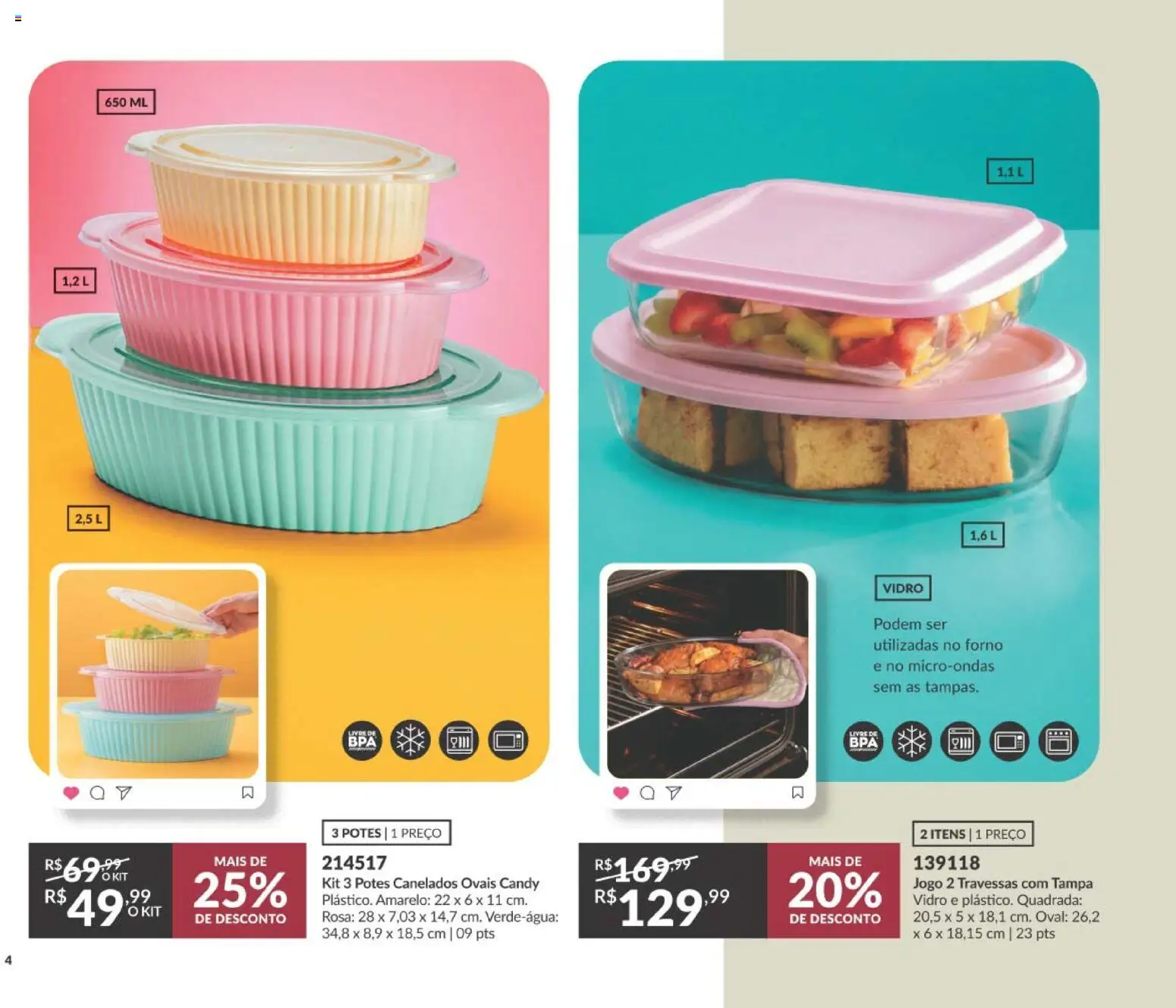 Avon Folheto - válido de 19/07/2026 | Página: 8 | Produtos: Forno, Microondas, Potes