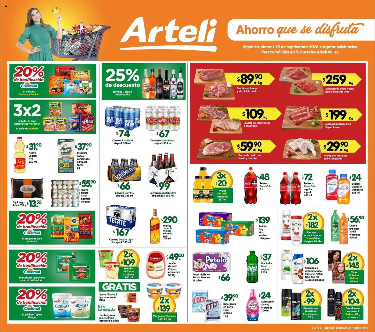 Arteli Viernes 25 de Septiembre Precios Rebajados