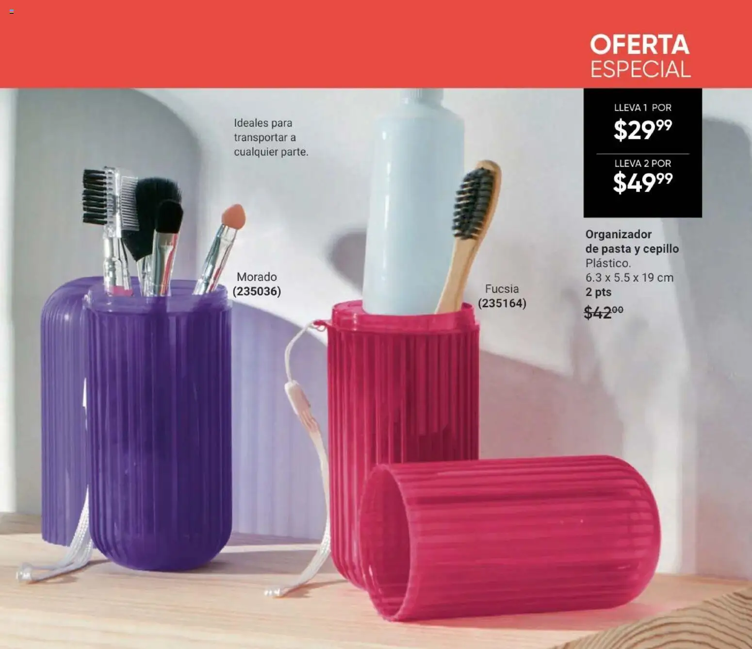 Nuevas ofertas de AVON válidas en toda la República Mexicana desde el 24.04.2026. ¡Encuentra las mejores ofertas en AVON Casa & Estilo 7 2026! | Página: 101 | Productos: Cepillo, Pasta, Organizador